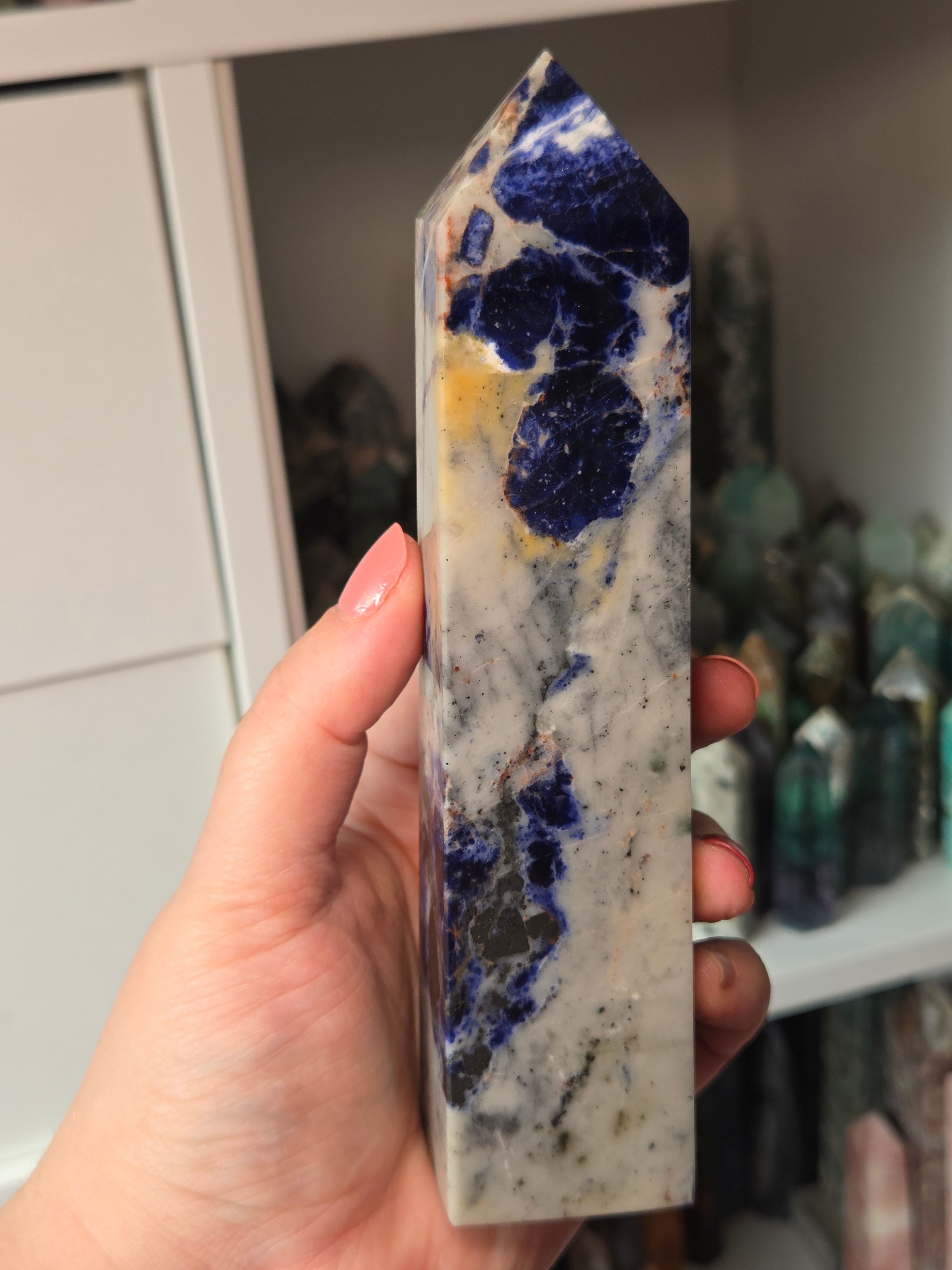 Beautiful  large  sodalite crystal tower