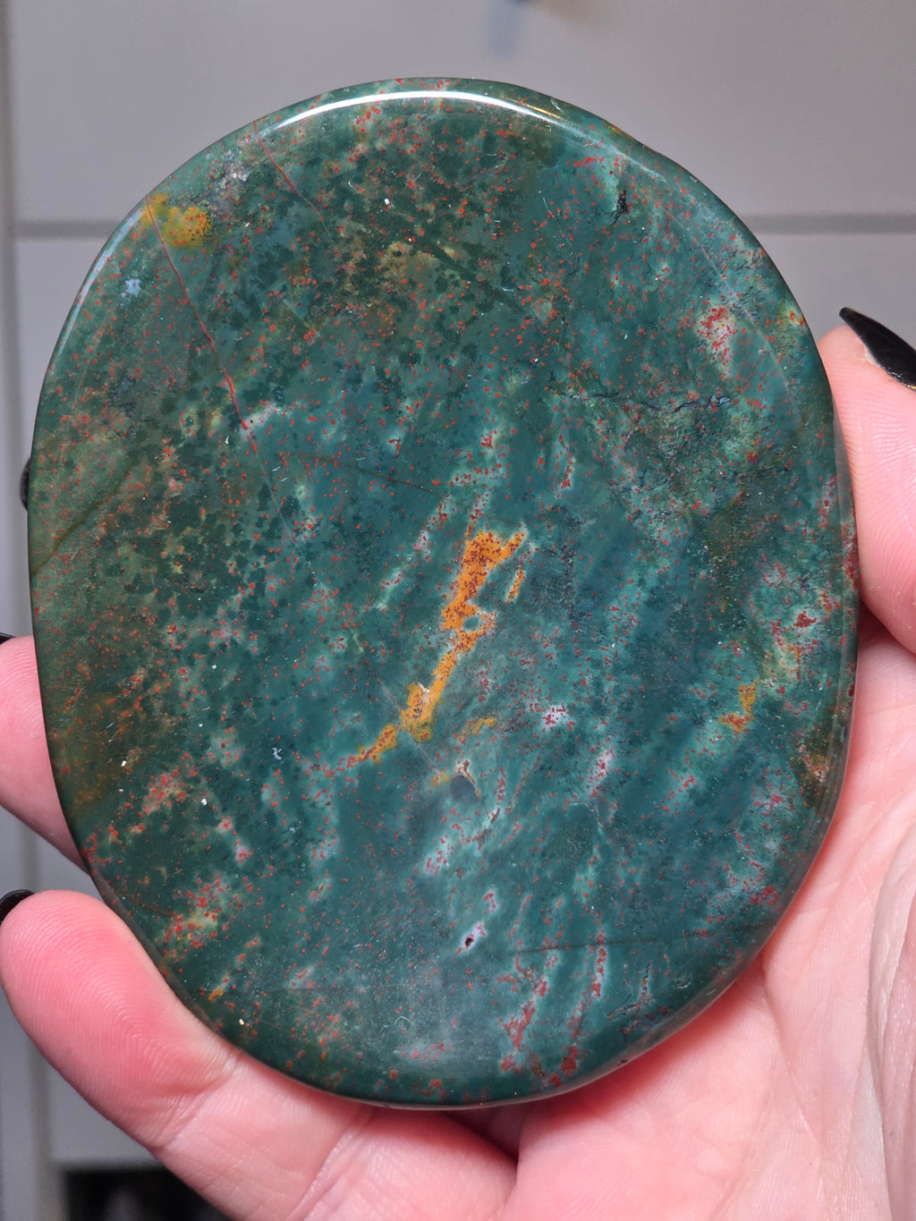 Beautiful  moss agate crystal bowl