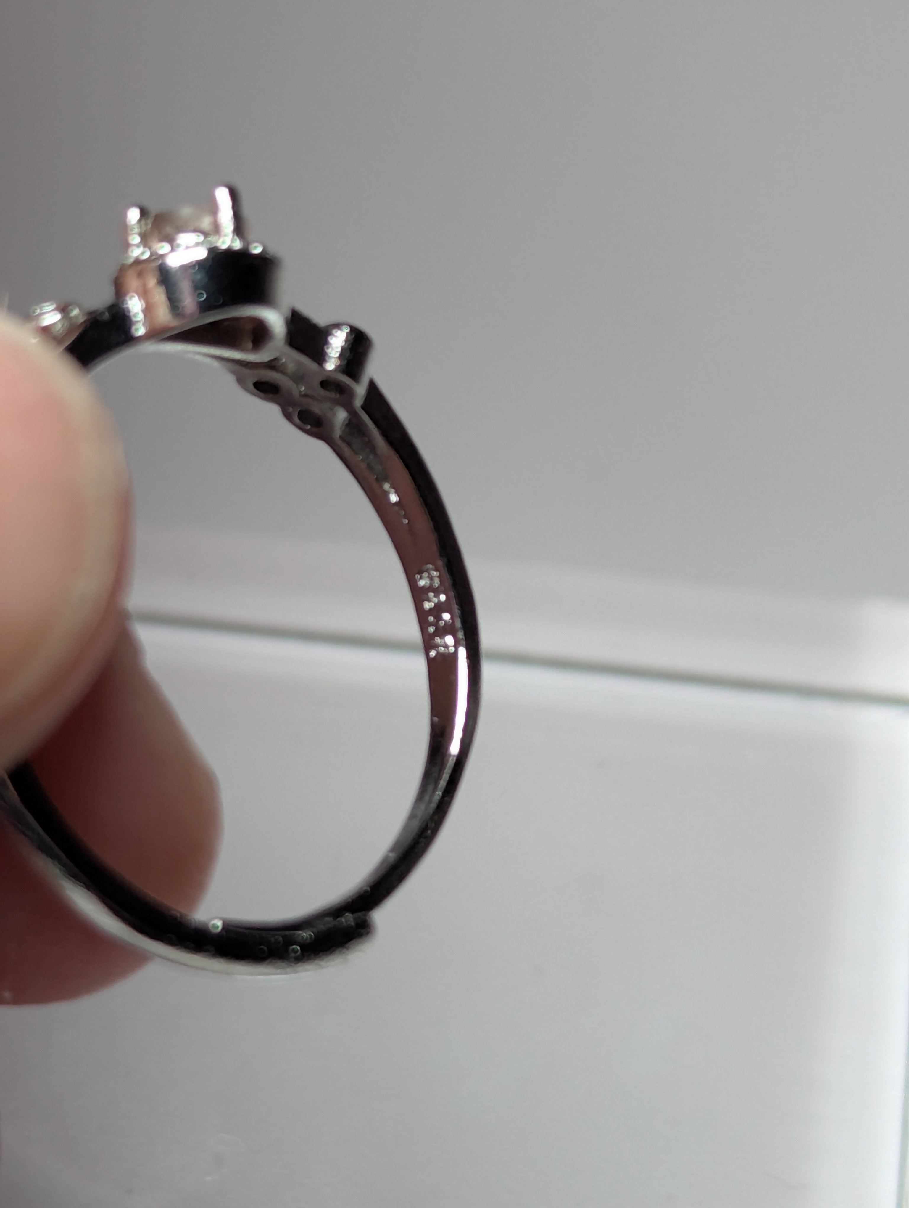 Pink Amethyst crystal Adjustable 295 ring