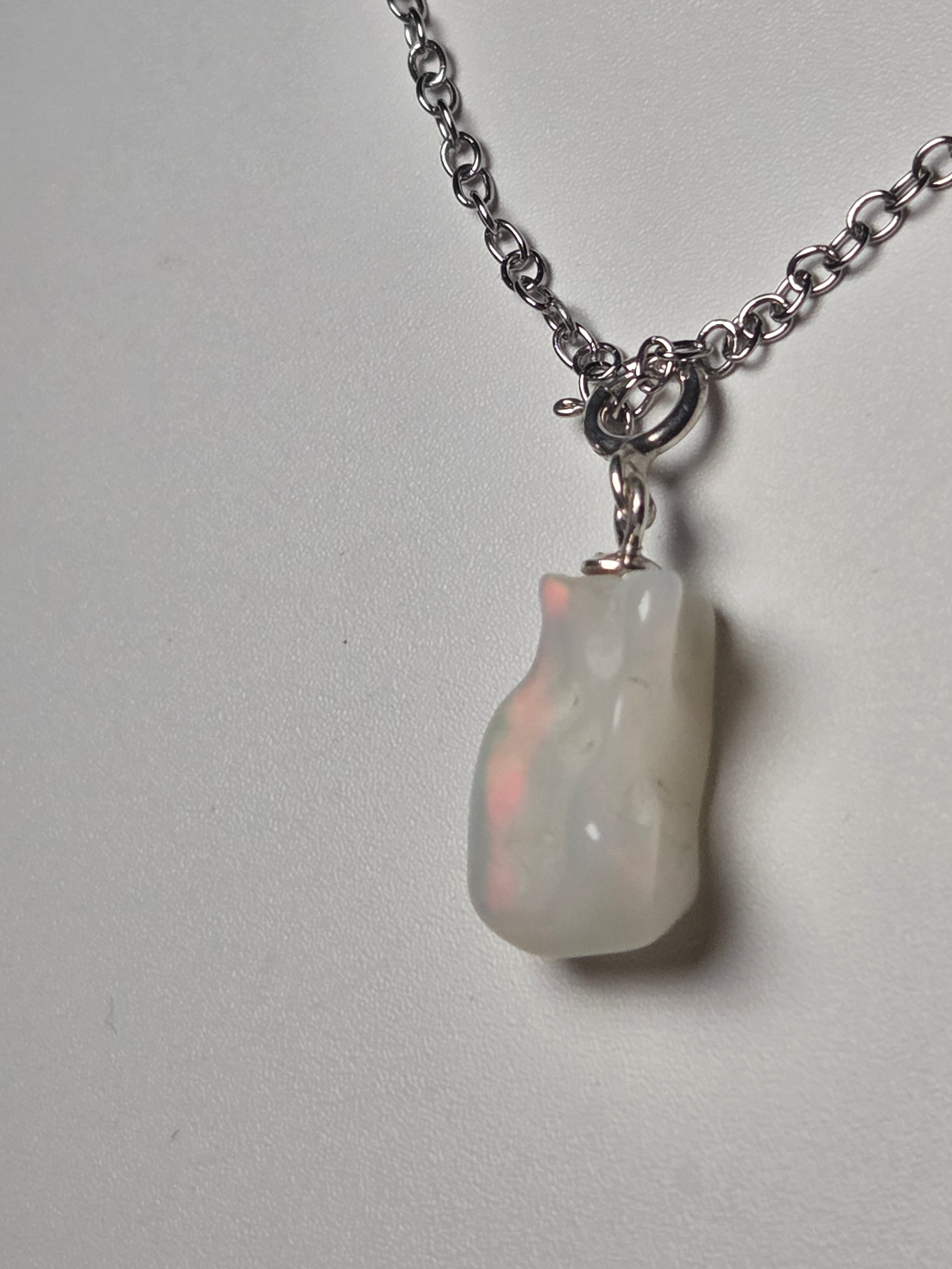 Ethiopian Opal crystal necklace