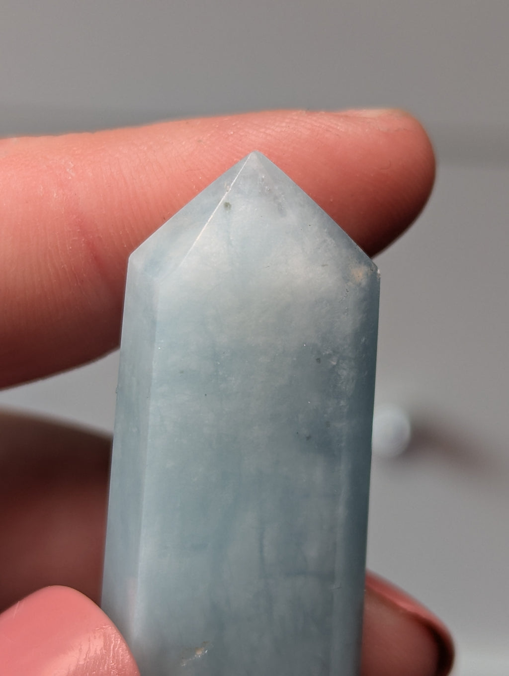 Aquamarine crystal tower carving