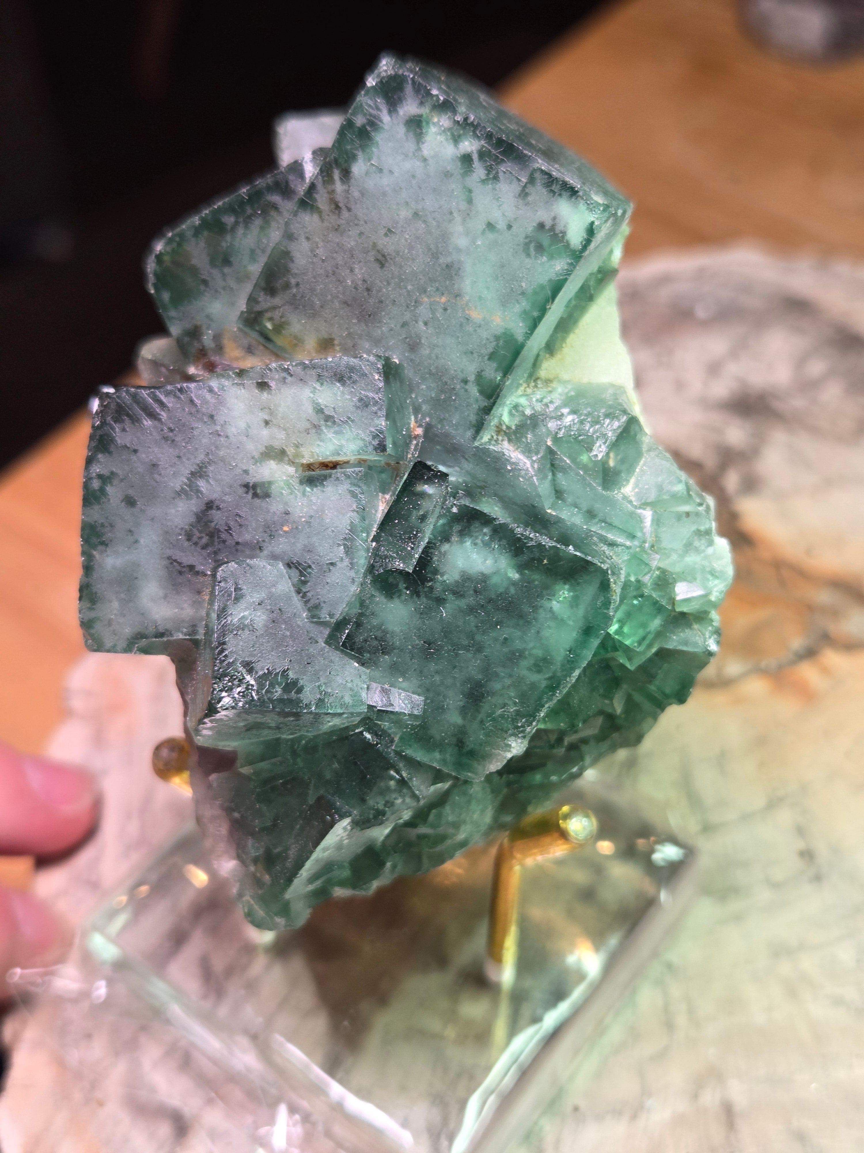 Beautiful crystal Flourite specimen with Stand