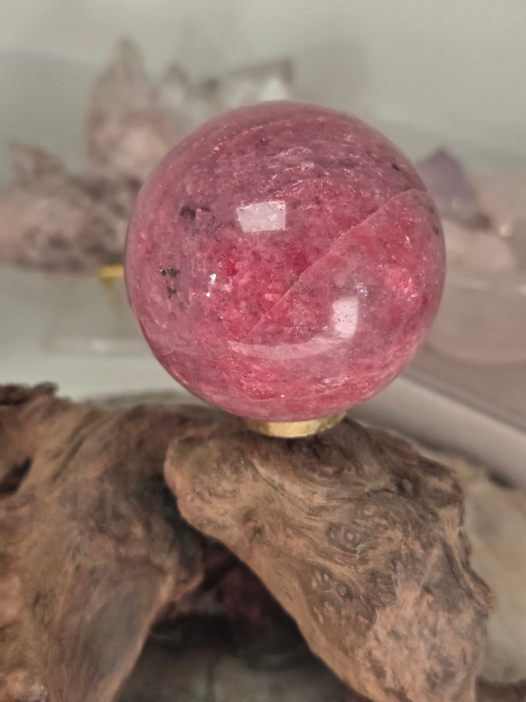 Grade AAAA  Rhodonite crystal sphere