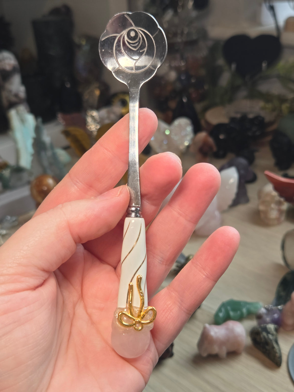 Spoons with  crystals