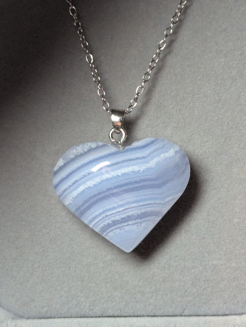 Blue lace handmade necklace