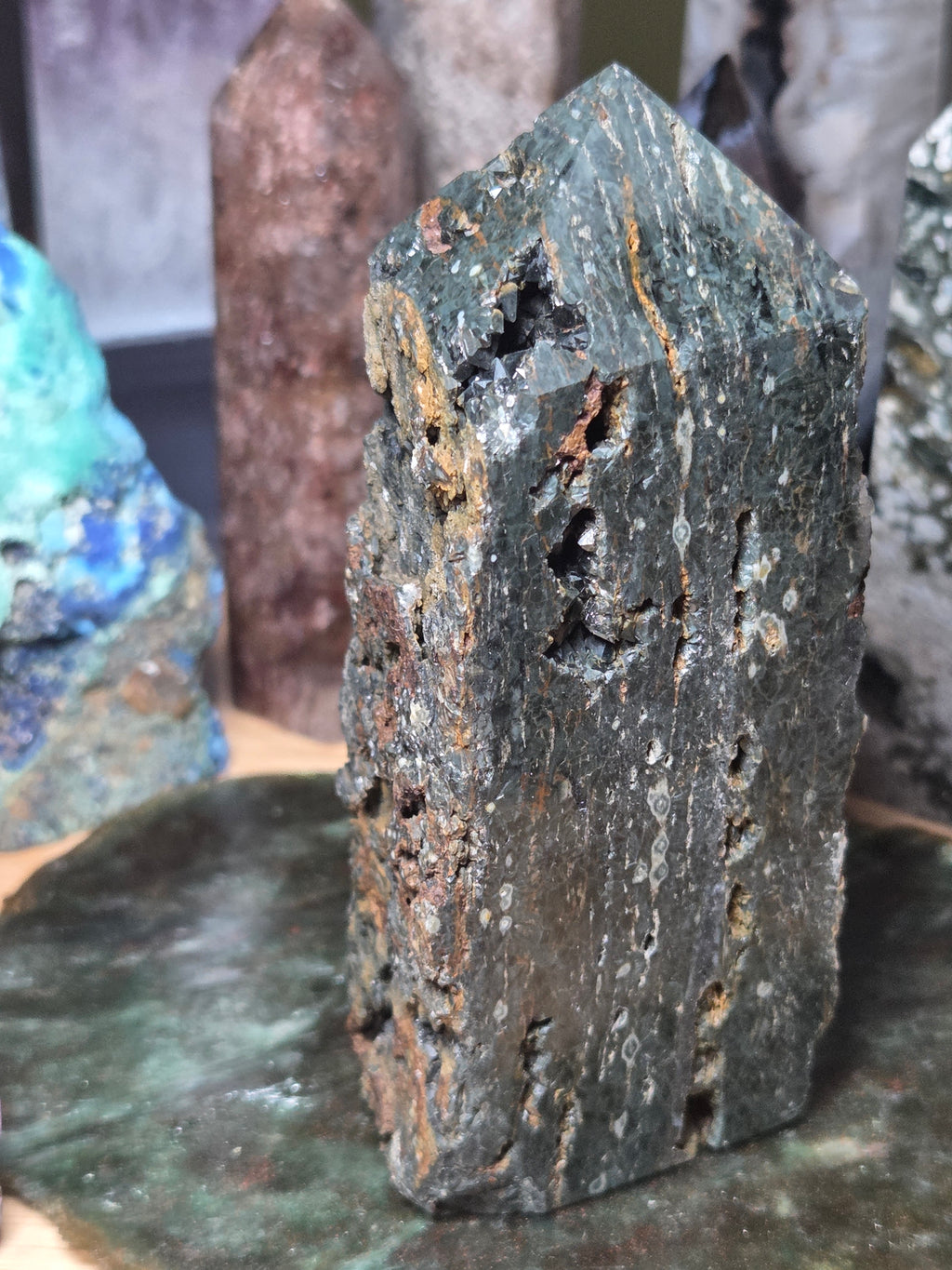 Ocean Jasper crystal raw tower