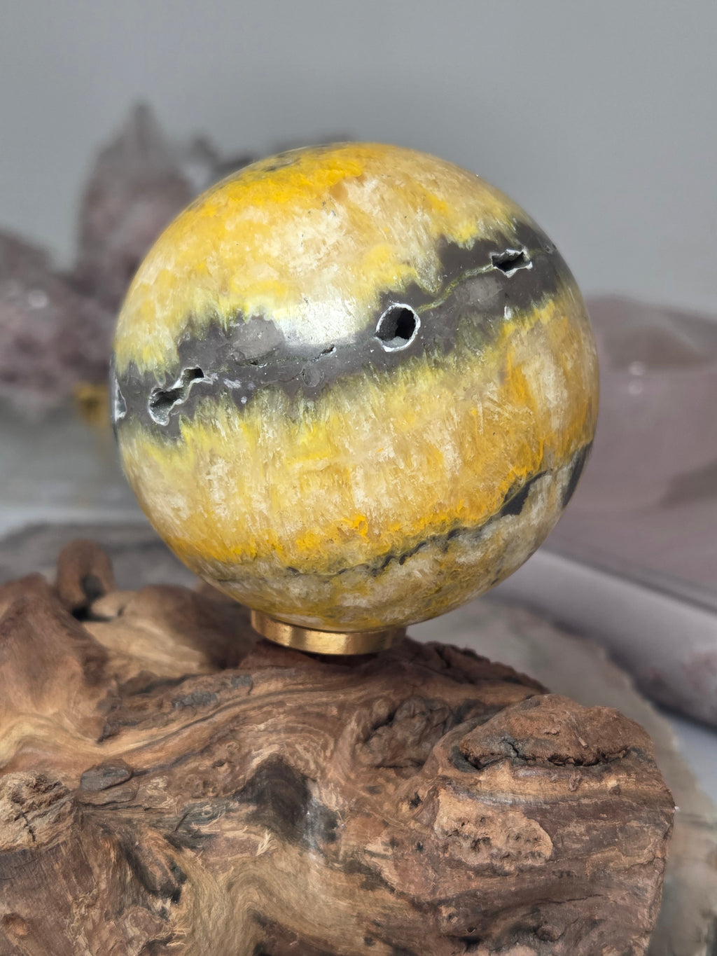 Bumblebee jasper crystal sphere