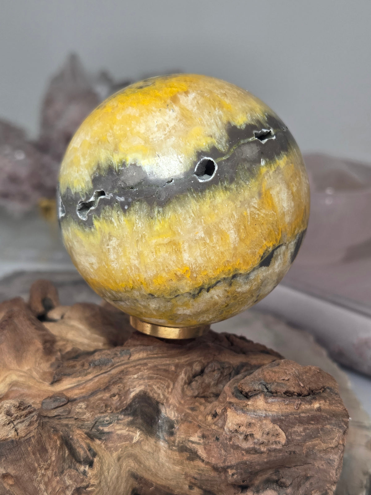 Bumblebee jasper crystal sphere