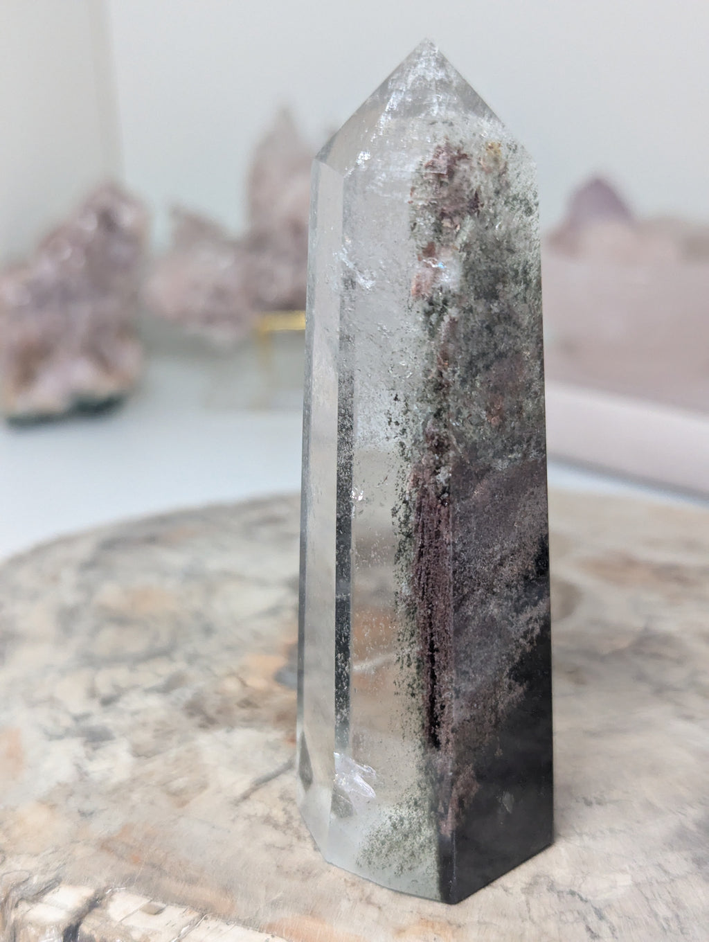 Grade AAA Garden quartz crystal tower
