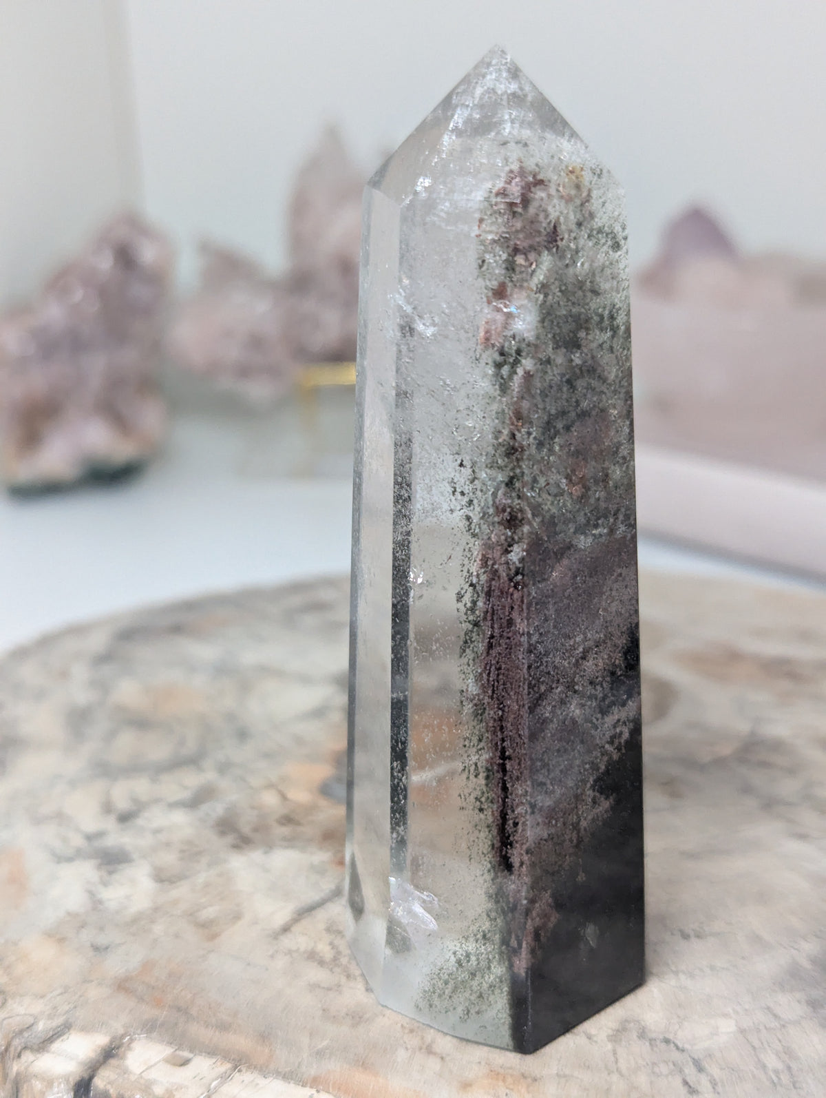 Grade AAA Garden quartz crystal tower