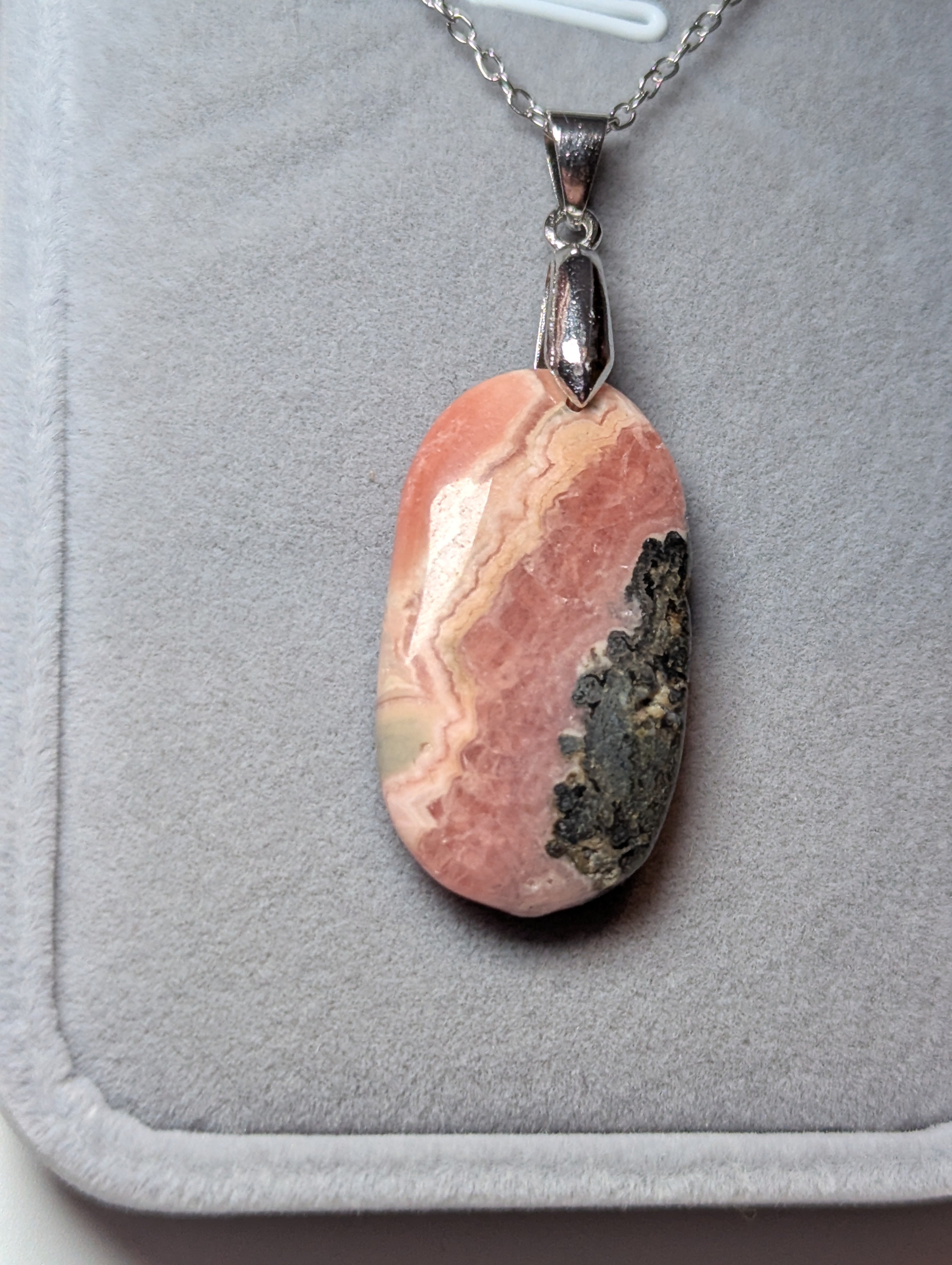 Rhodcrosite crystal handmade necklace