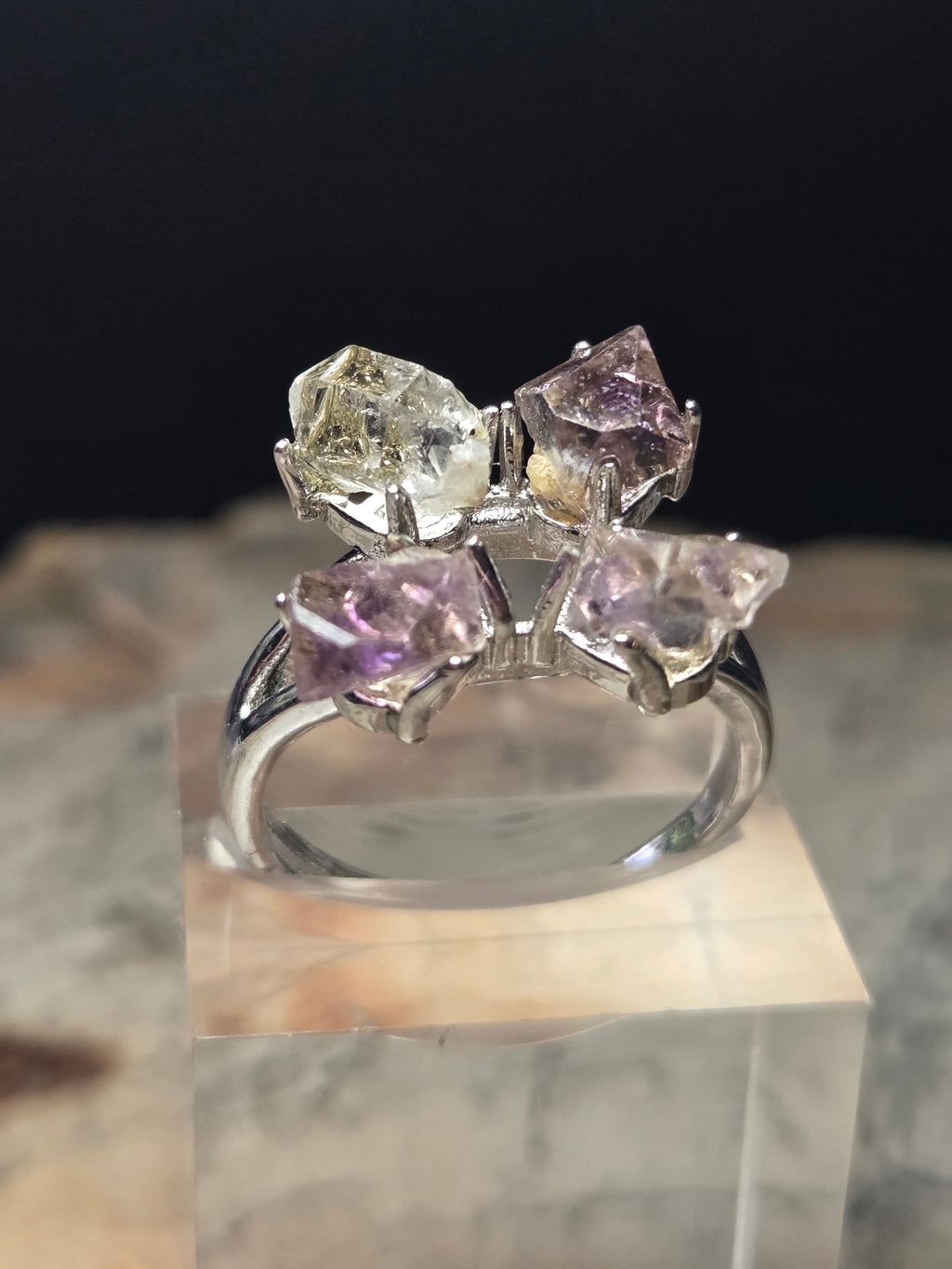Super seven specimen ring  - ajustable