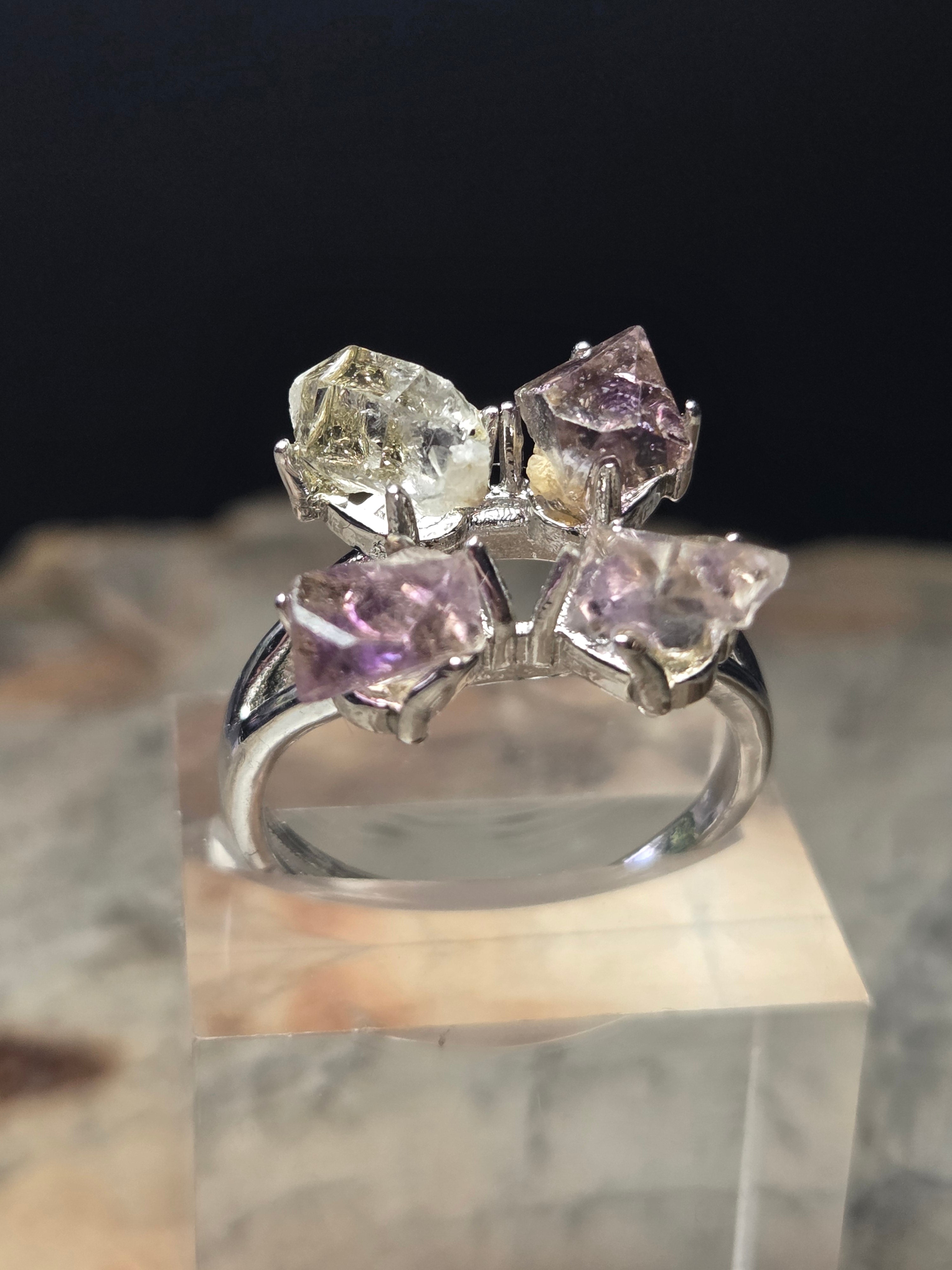 Super seven specimen ring  - ajustable