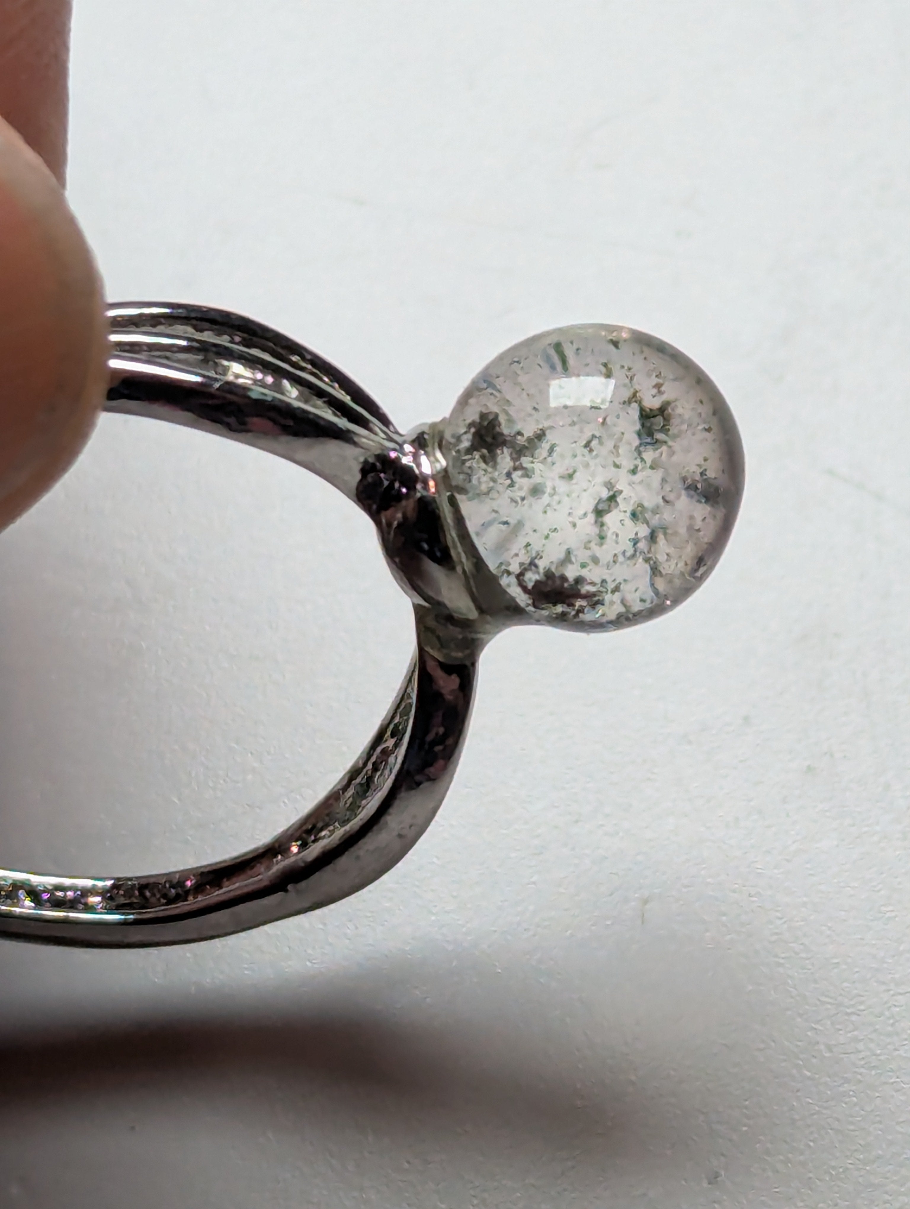 Garden quartz crystal ring