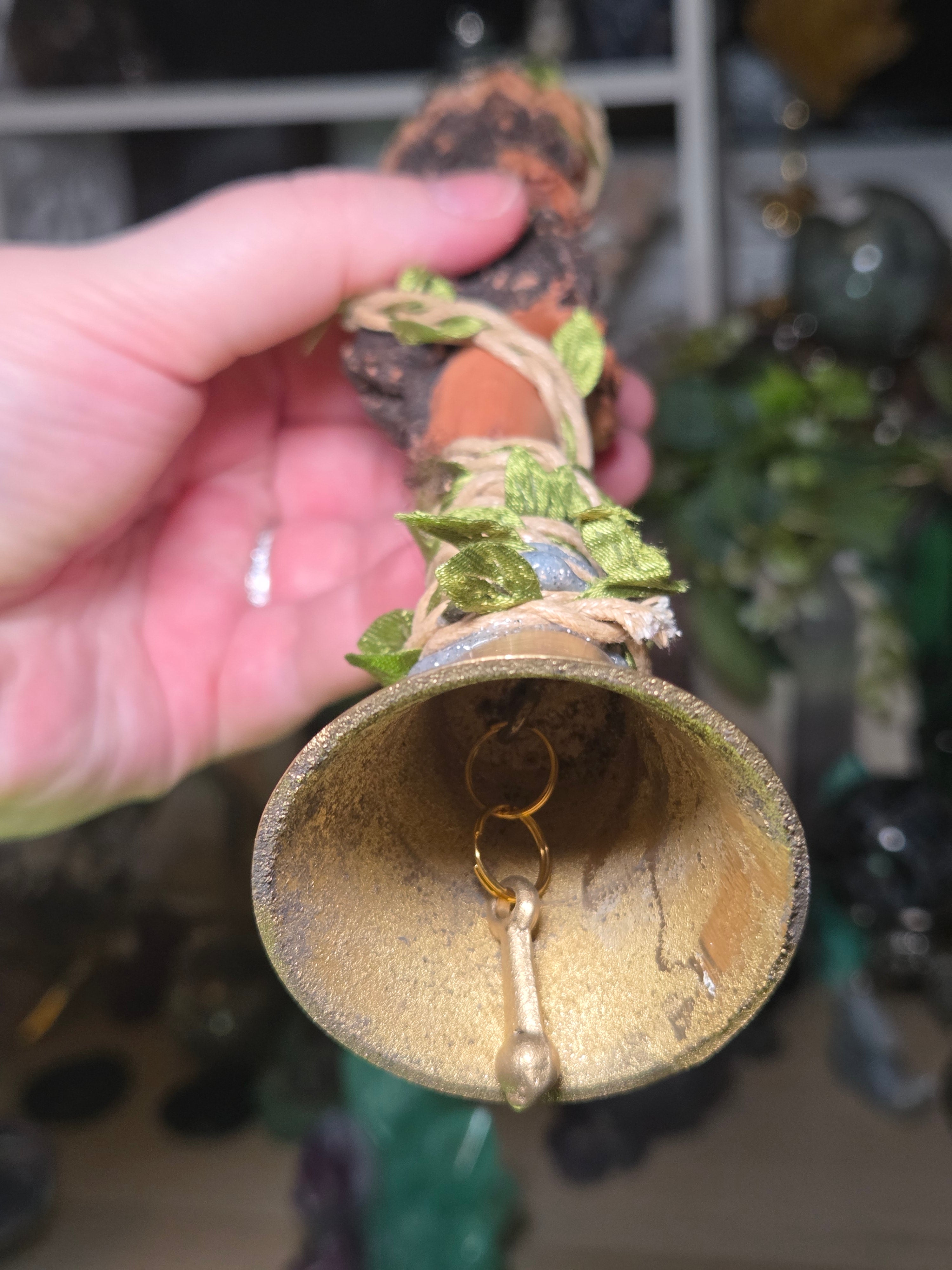 Crystal wand with bell