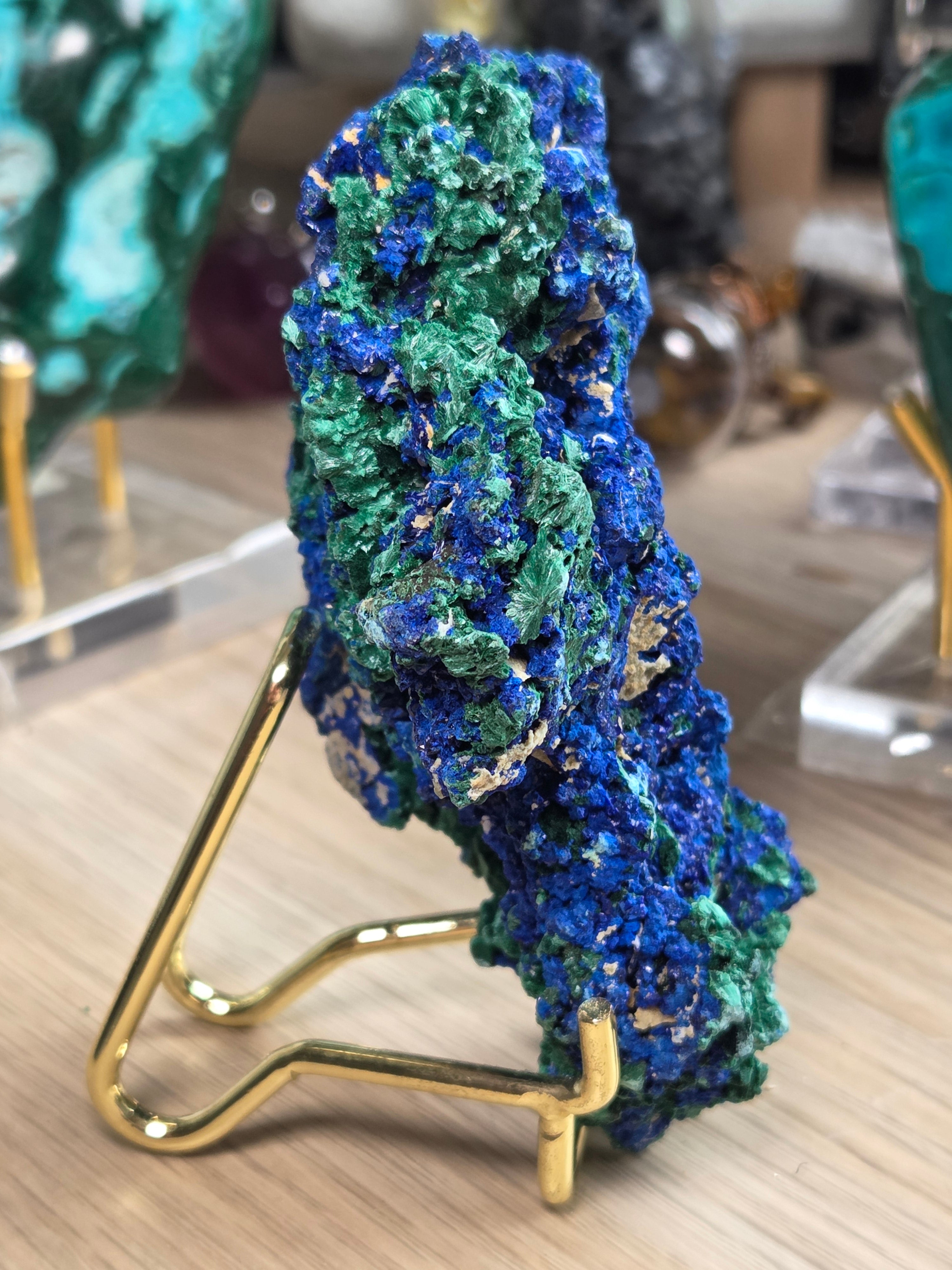 Large Azerite and malicite crystal specimen