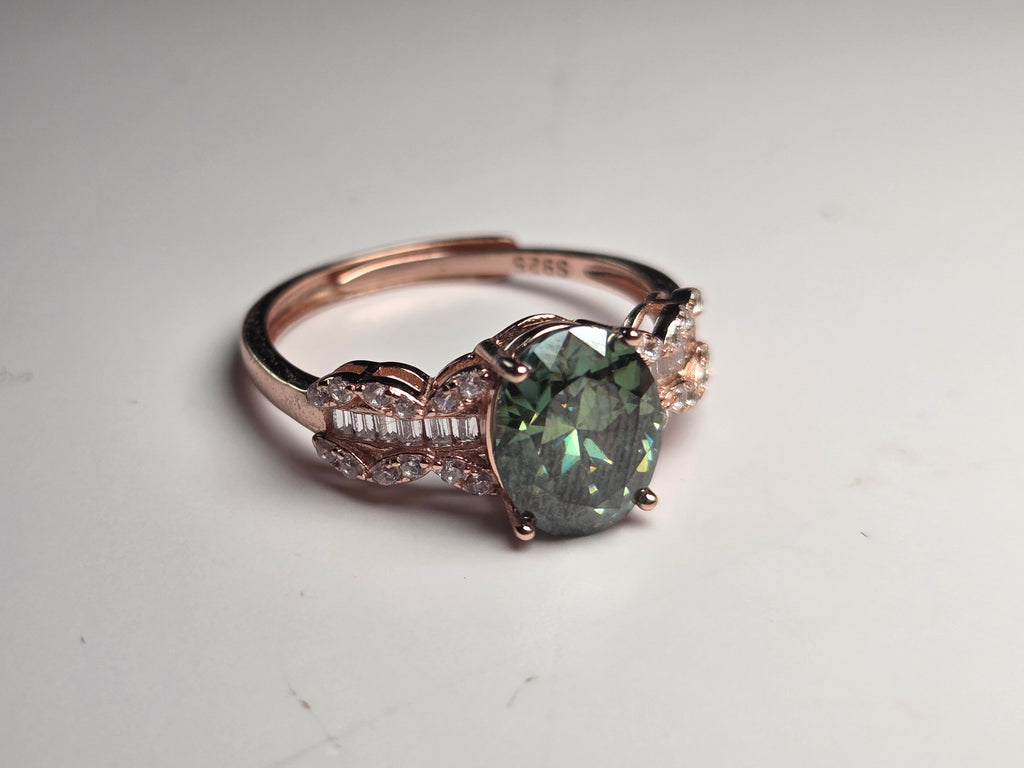 2 carot Moissonite Diamond s295 Adjustable ring