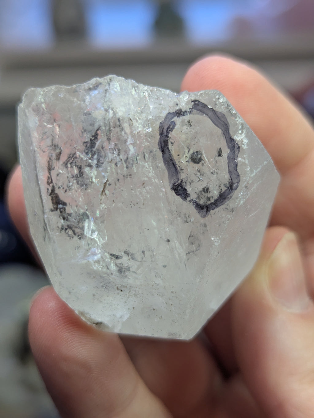 Amazing enhydro crystal specimen