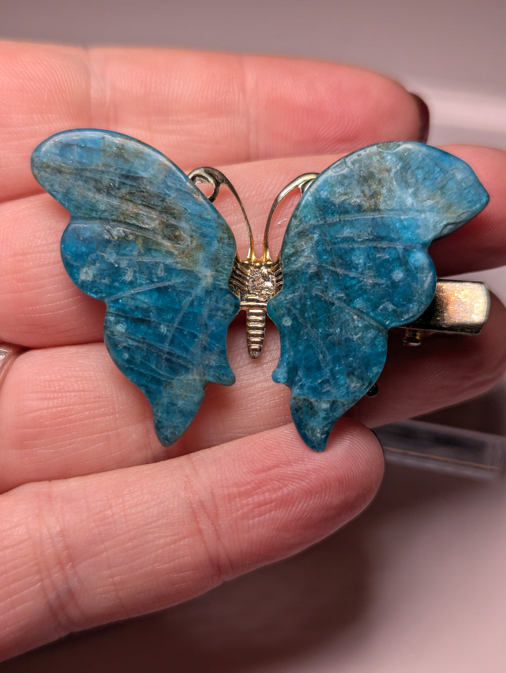 Apatite crystal butterfly