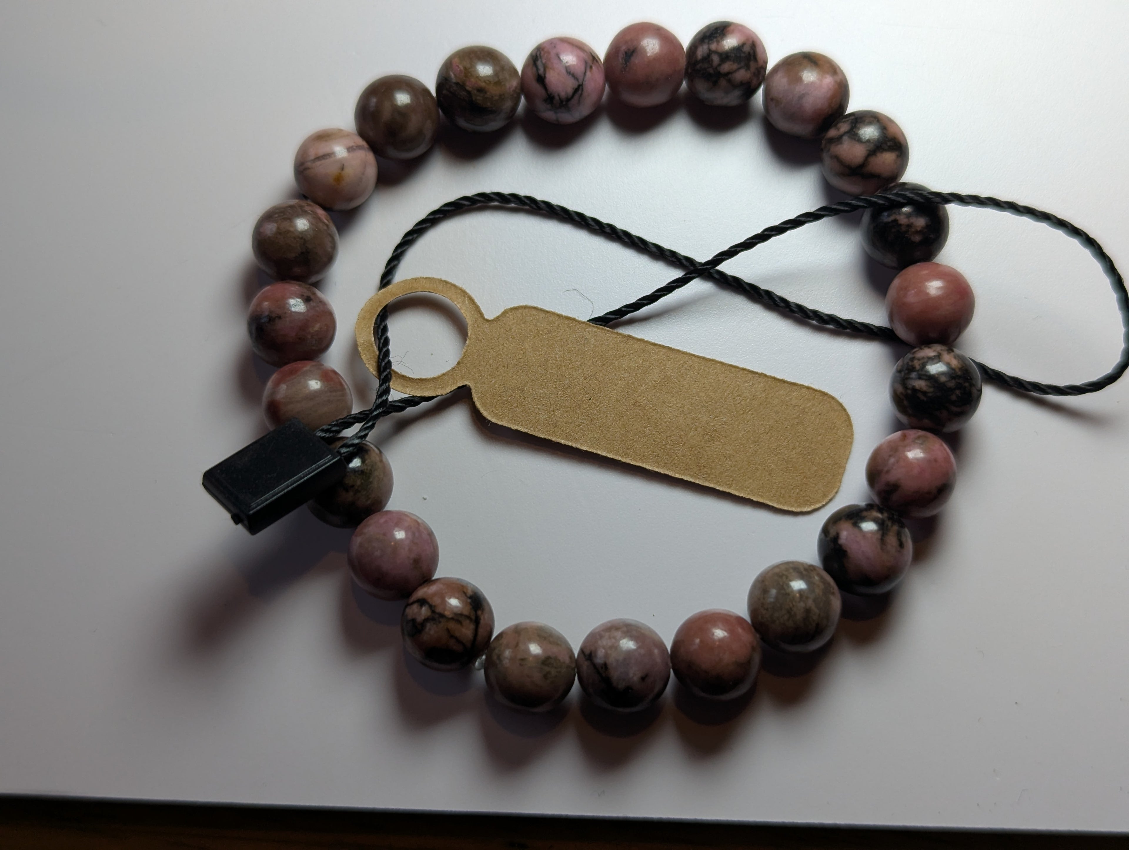 Rhodonite crystal bracelet