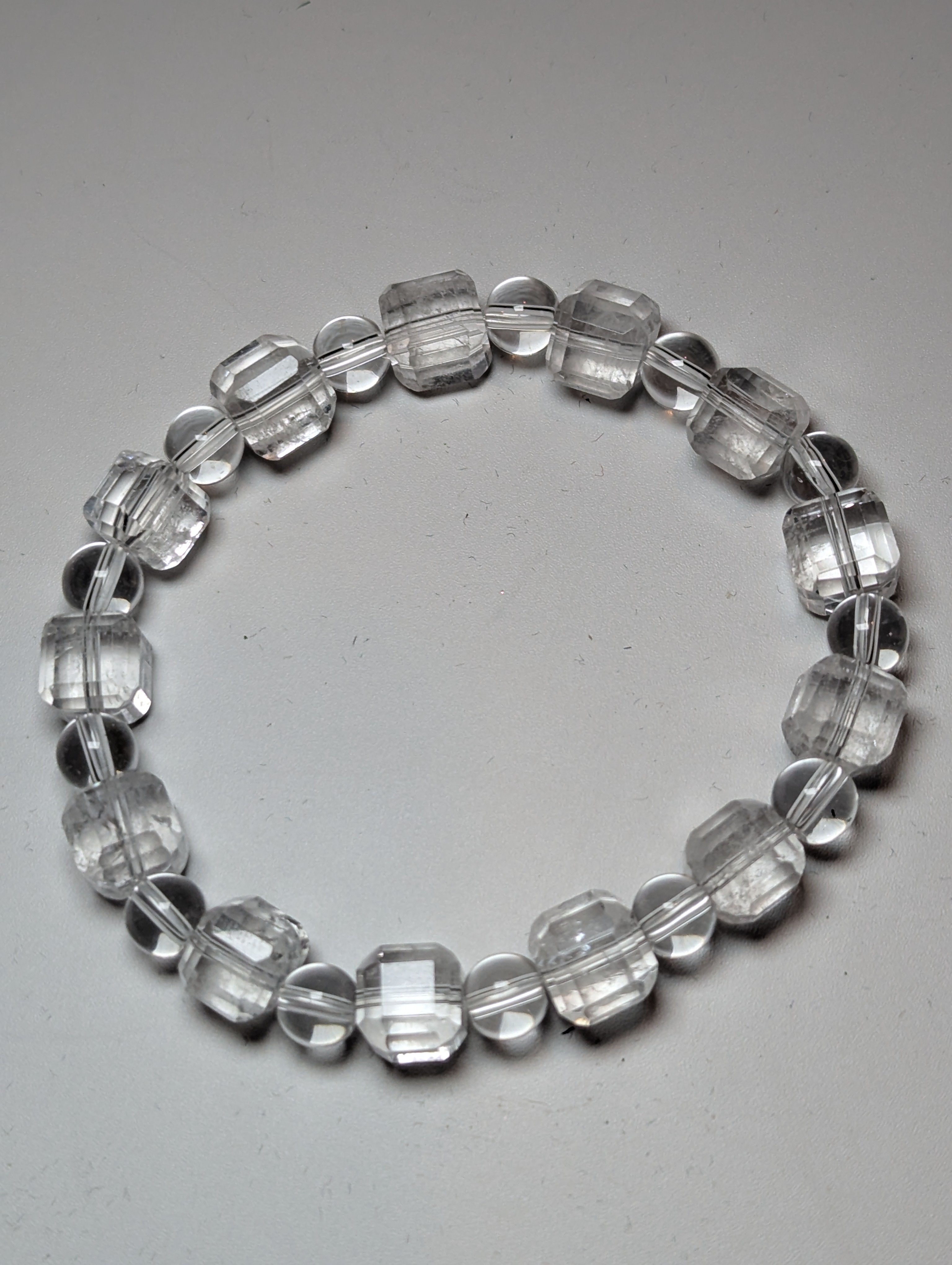 Clear quartz crystal bracelet