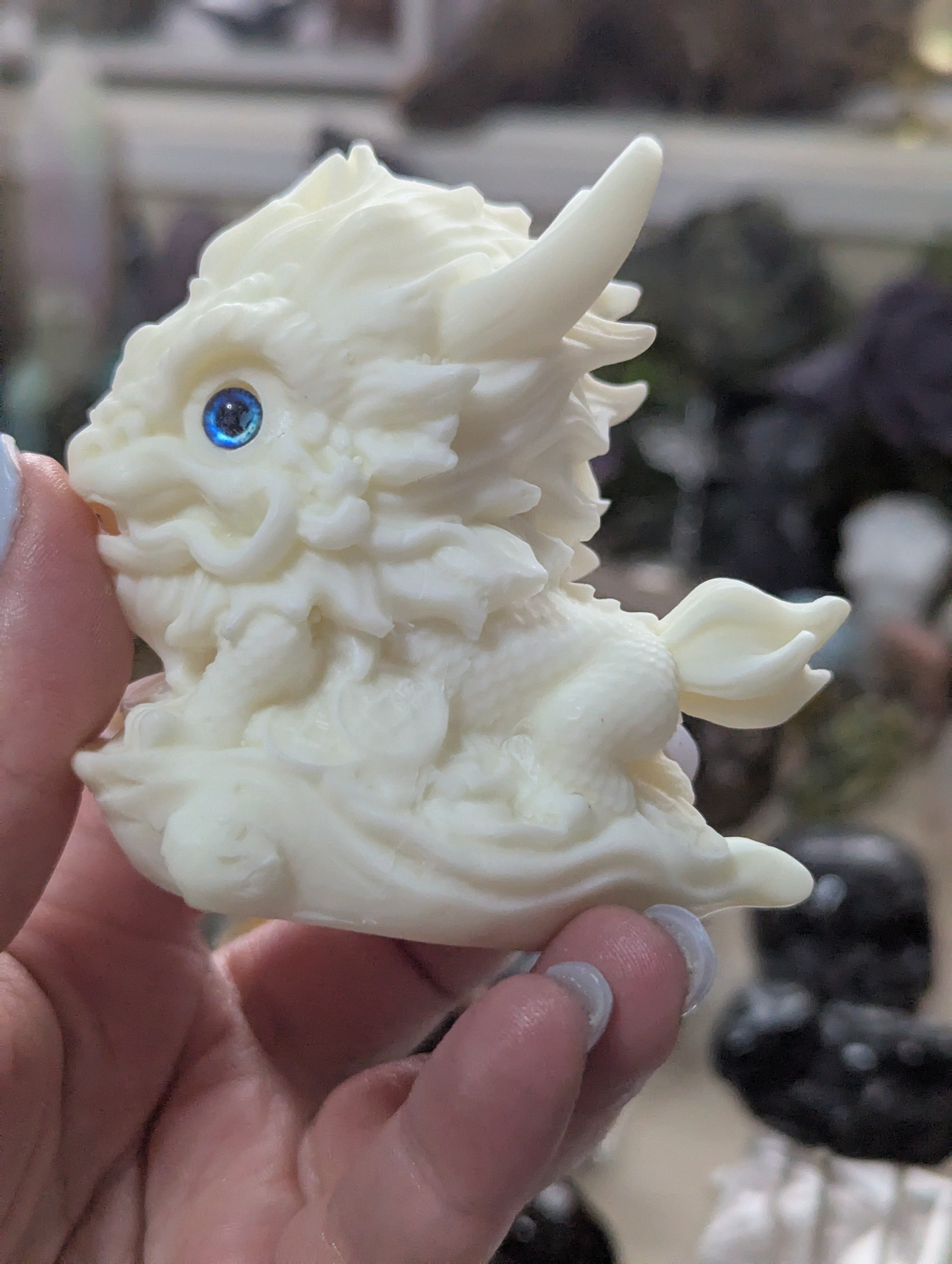 Amazing ivory nut foo dog carving