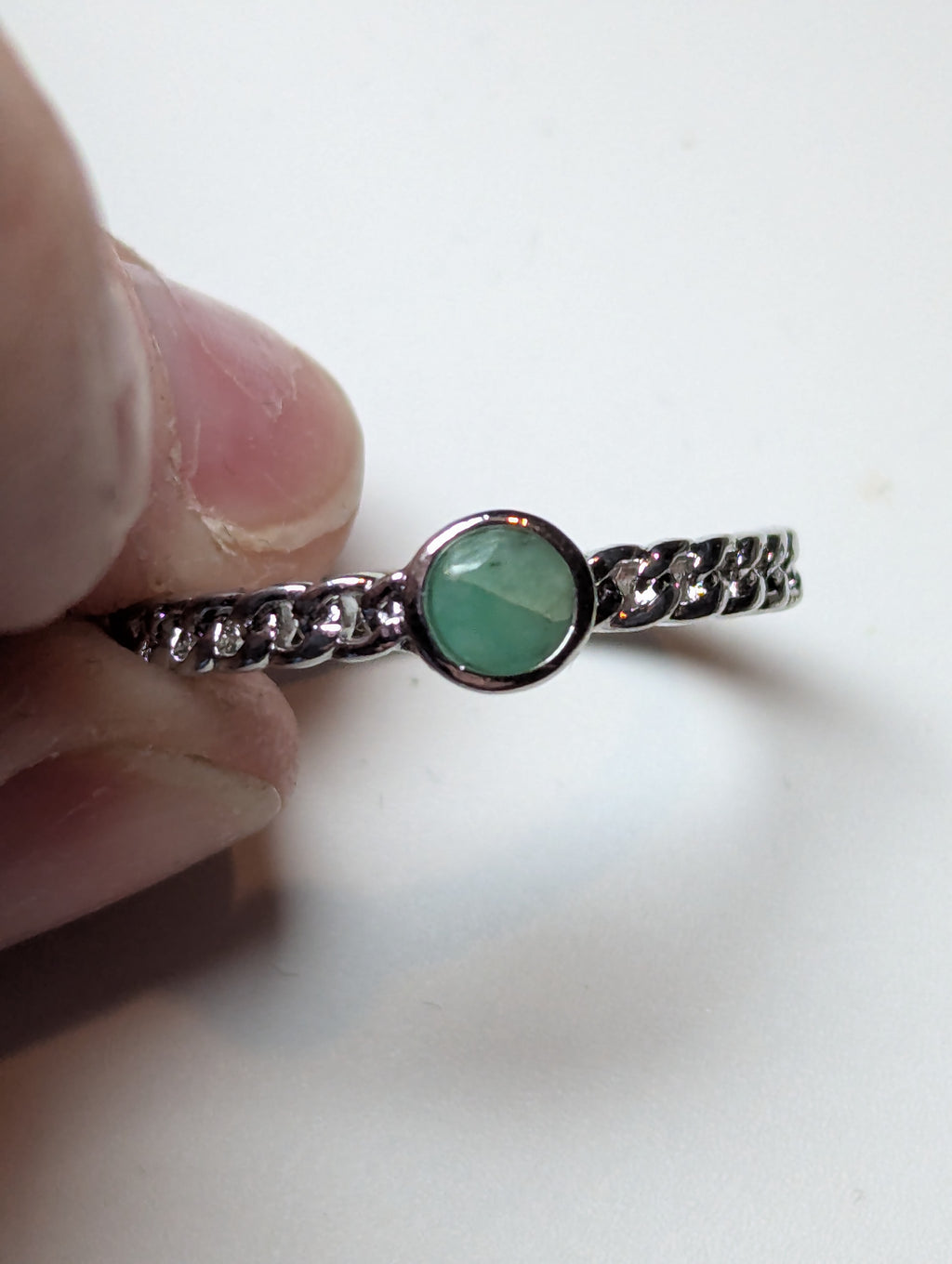 Green Aventurine crystal Adjustable ring