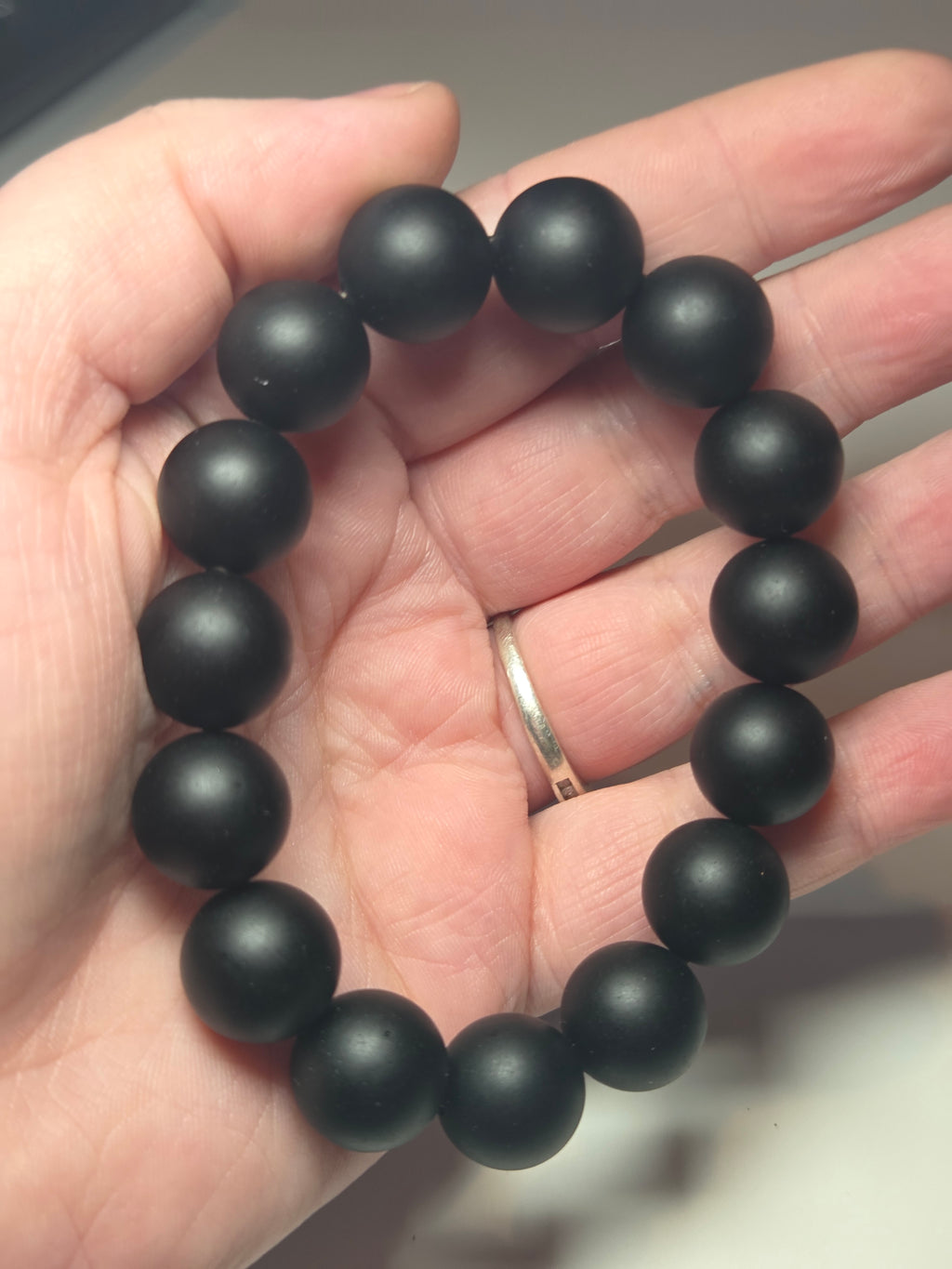 Matt Obsidian crystal bracelet
