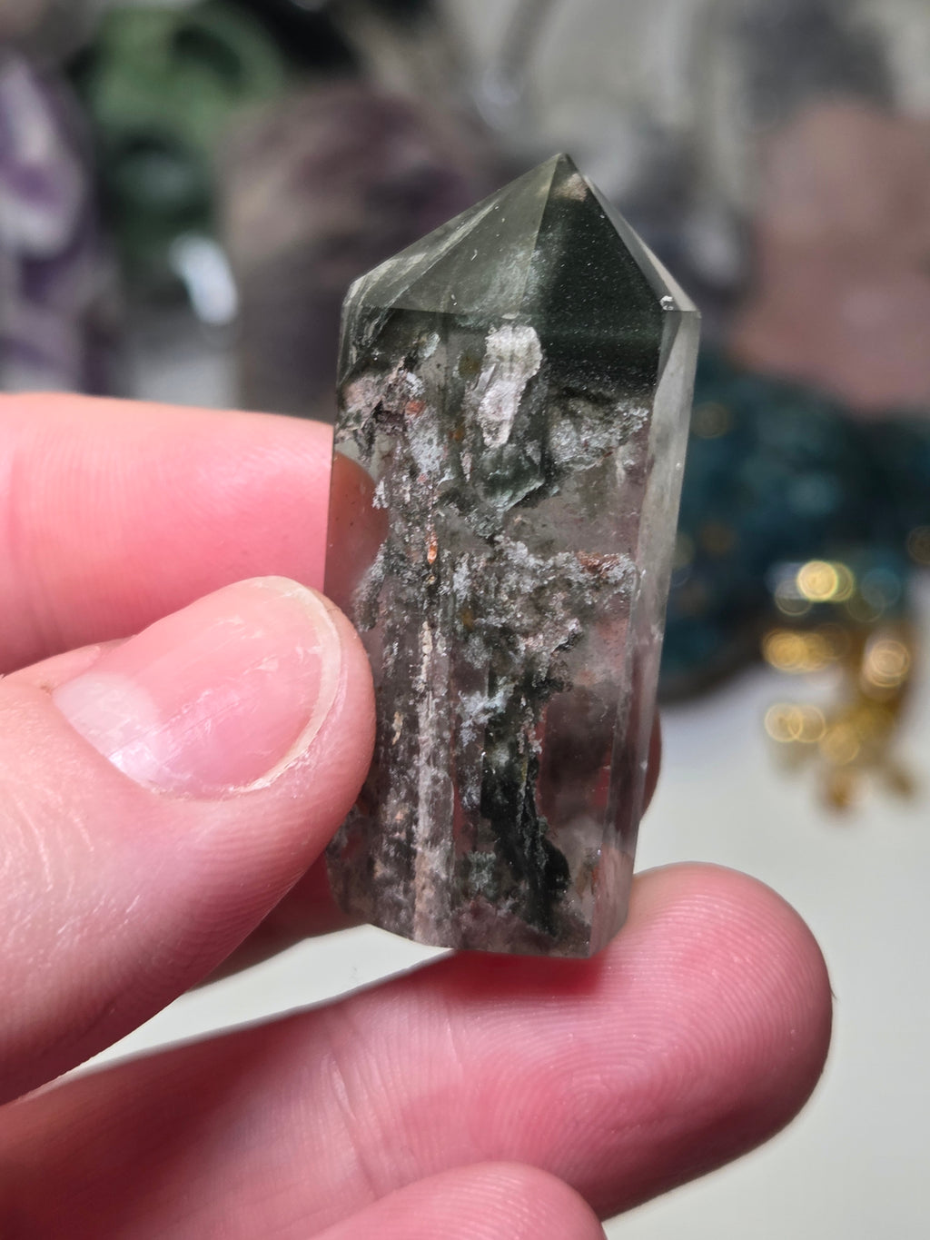 Mini garden quartz crystal tower  several avaliable one will be chosen at random