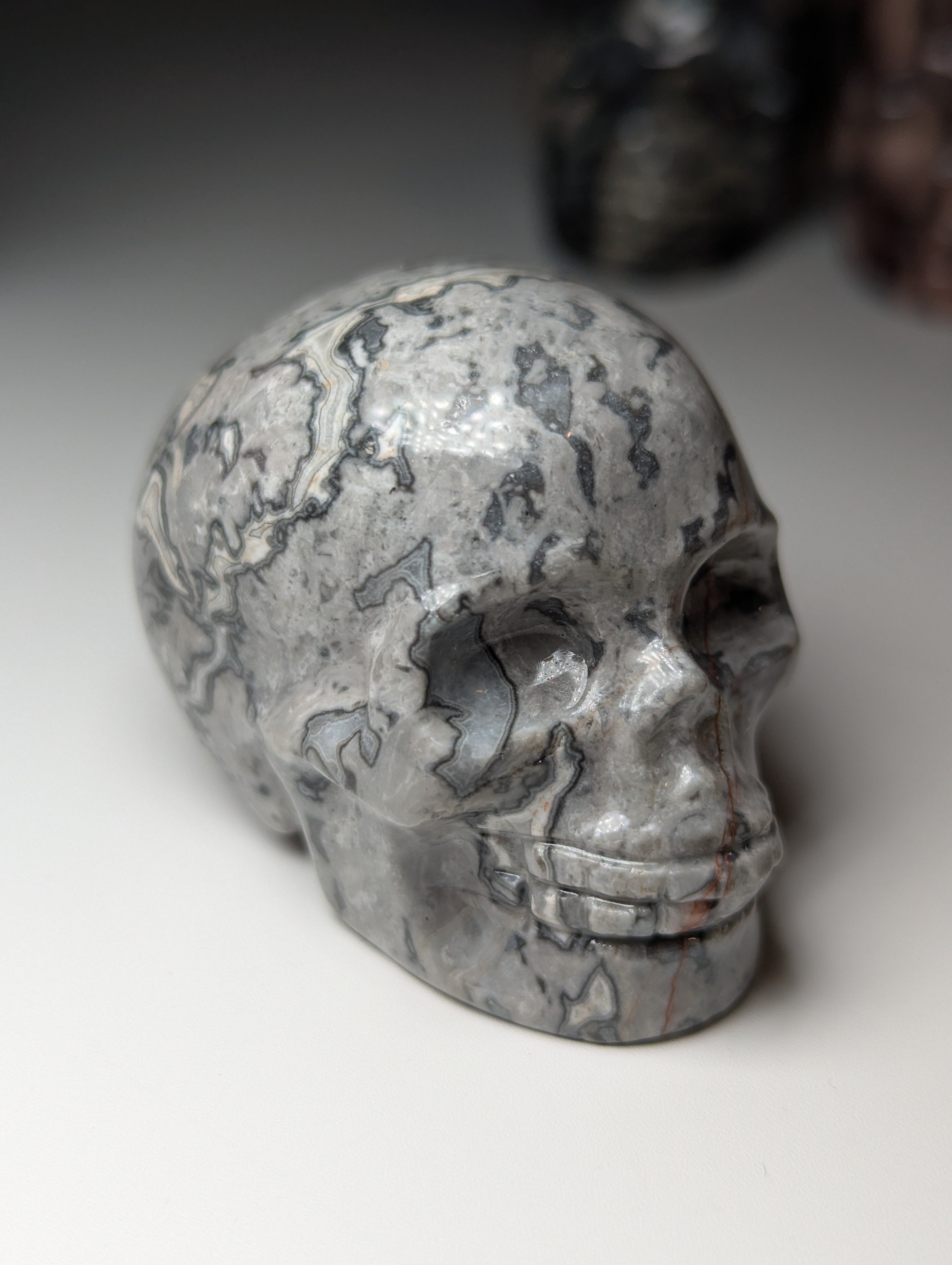 Crazy agate crystal skull