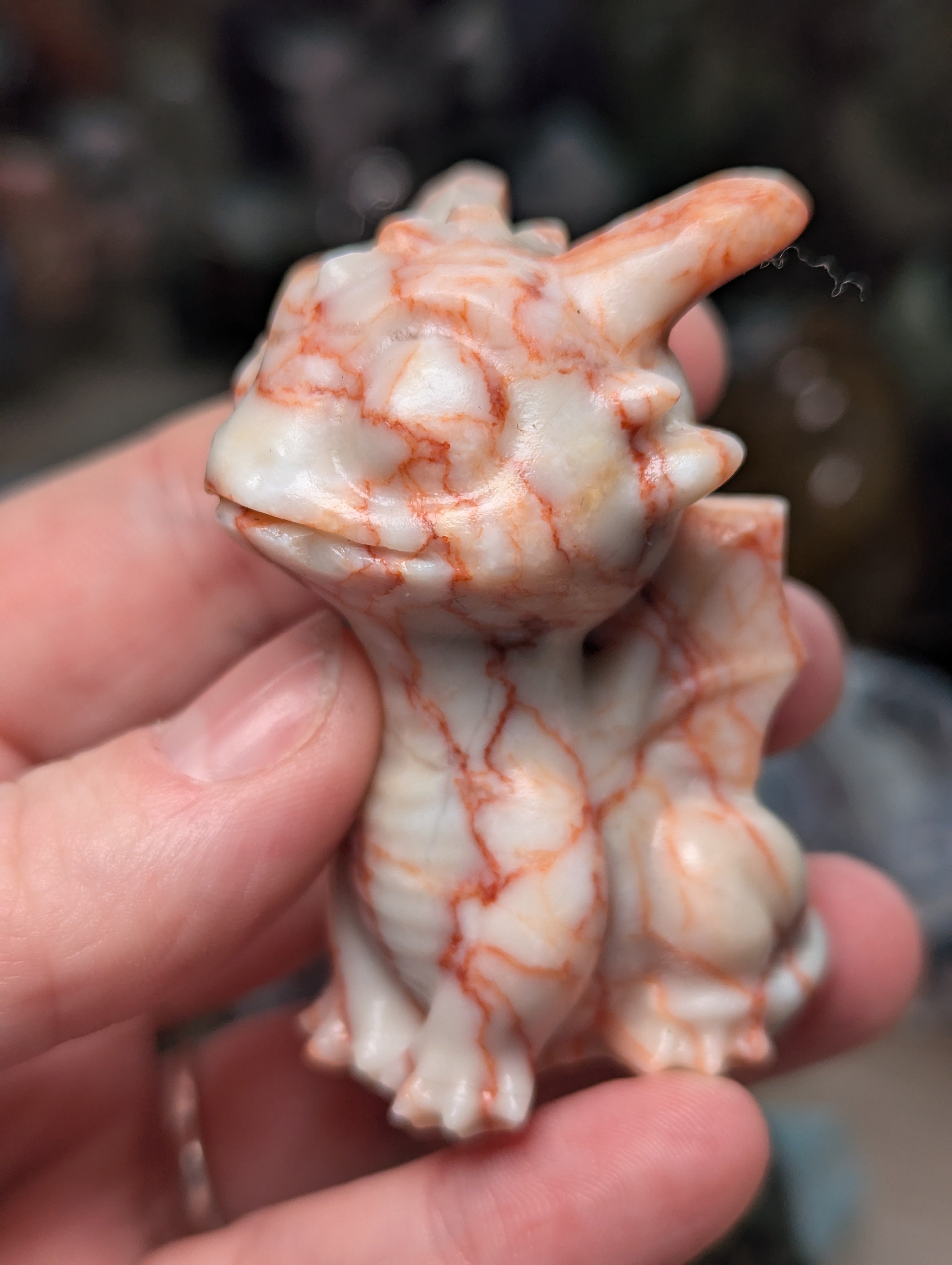 crystal dragon carving