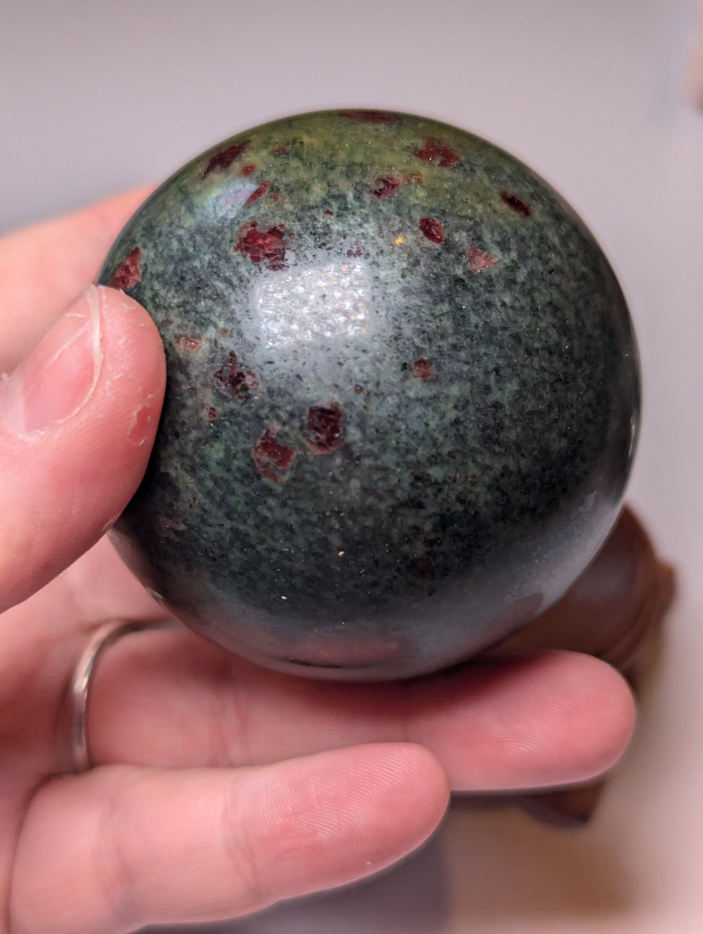 Garnet in frushite crystal sphere