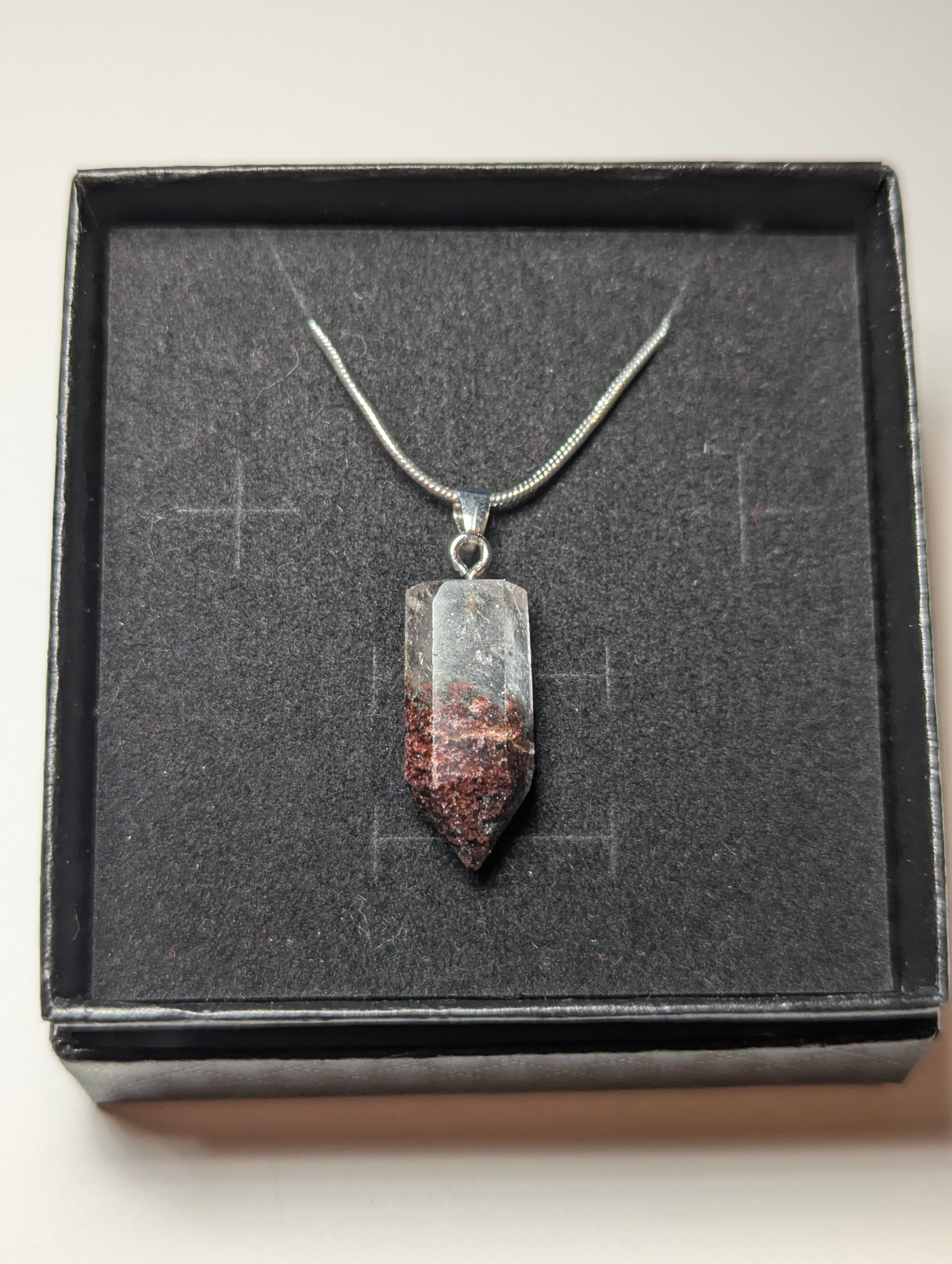 Garden quartz crystal necklace