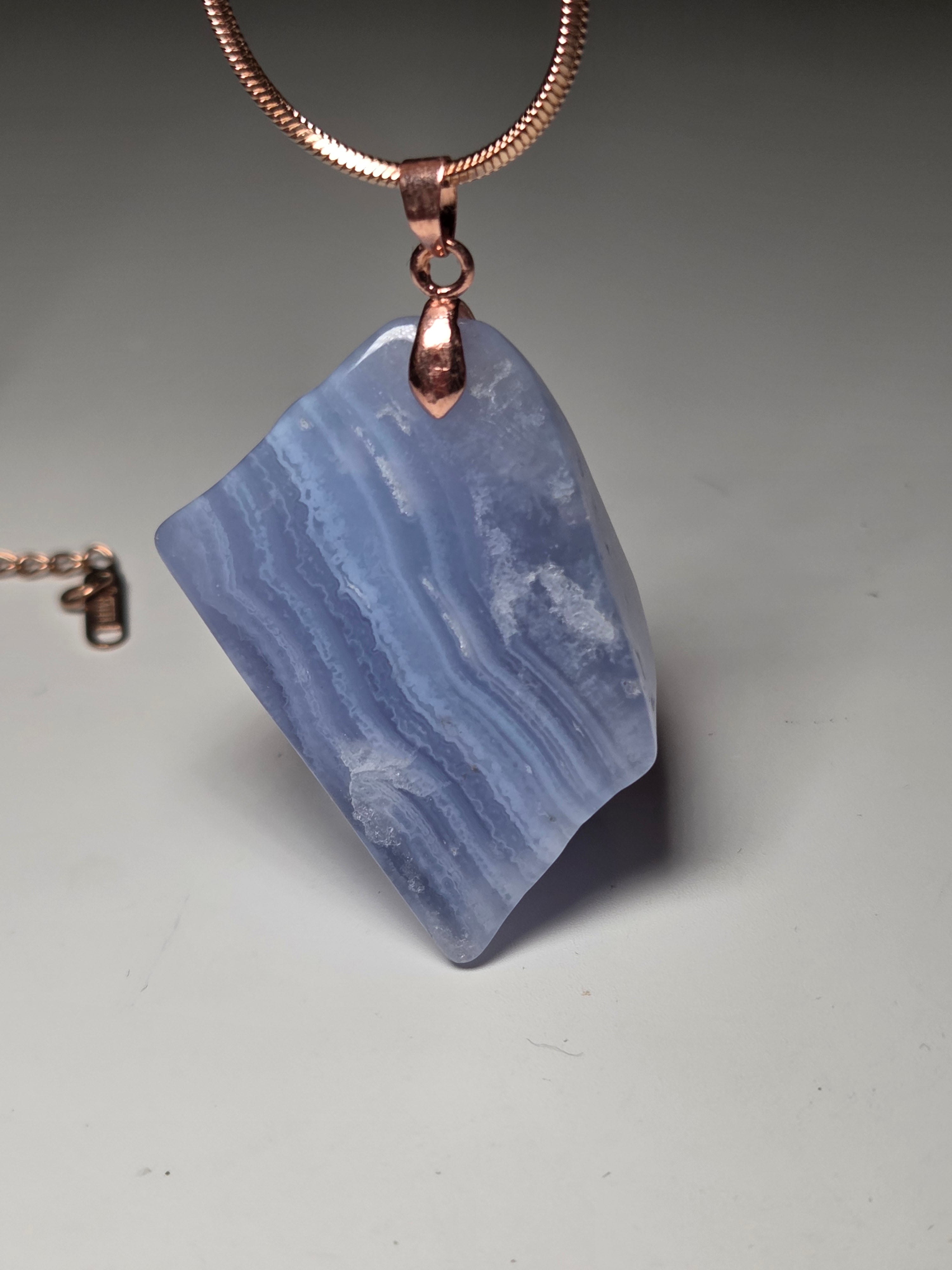 Blue lace handmade necklace