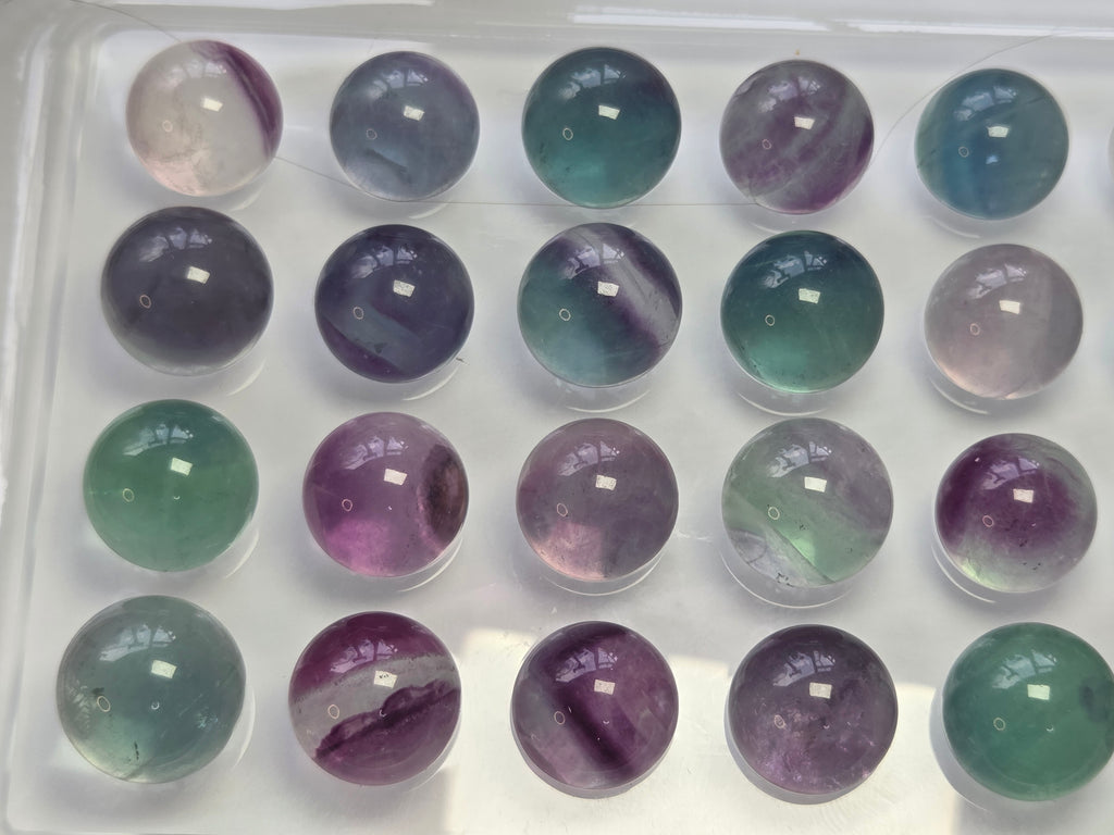 Rainbow Fluorite mini spheres