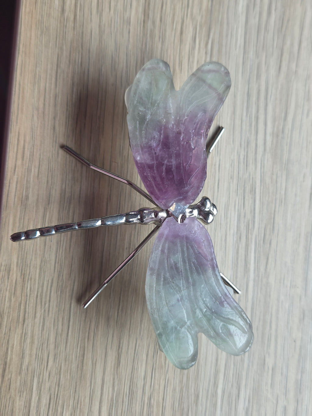 Crystal dragonfly carvings