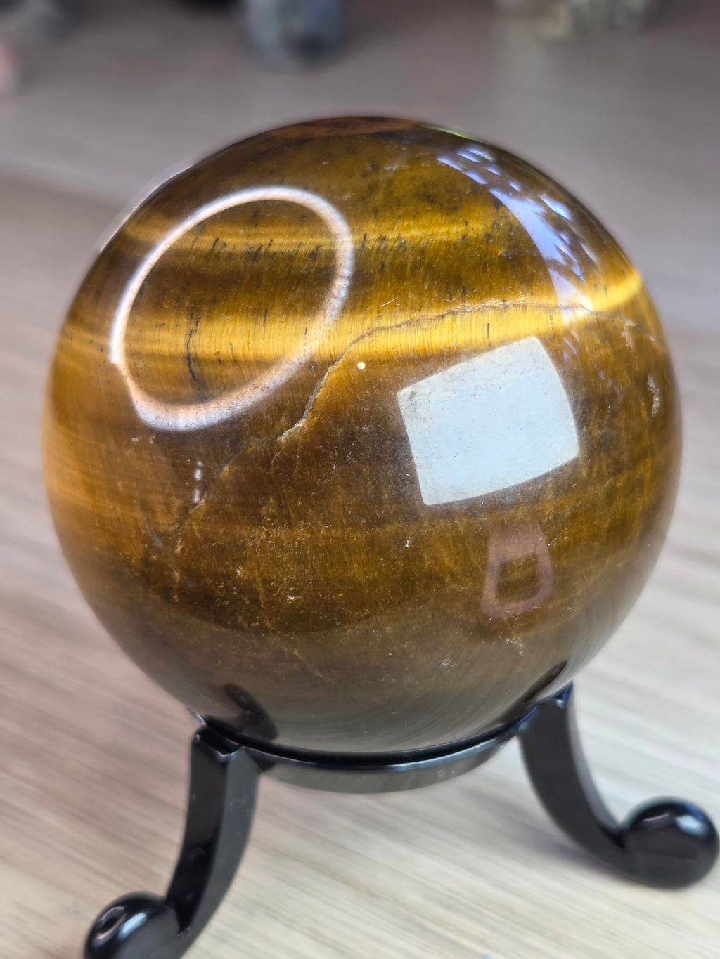 Tigers eye crystal sphere
