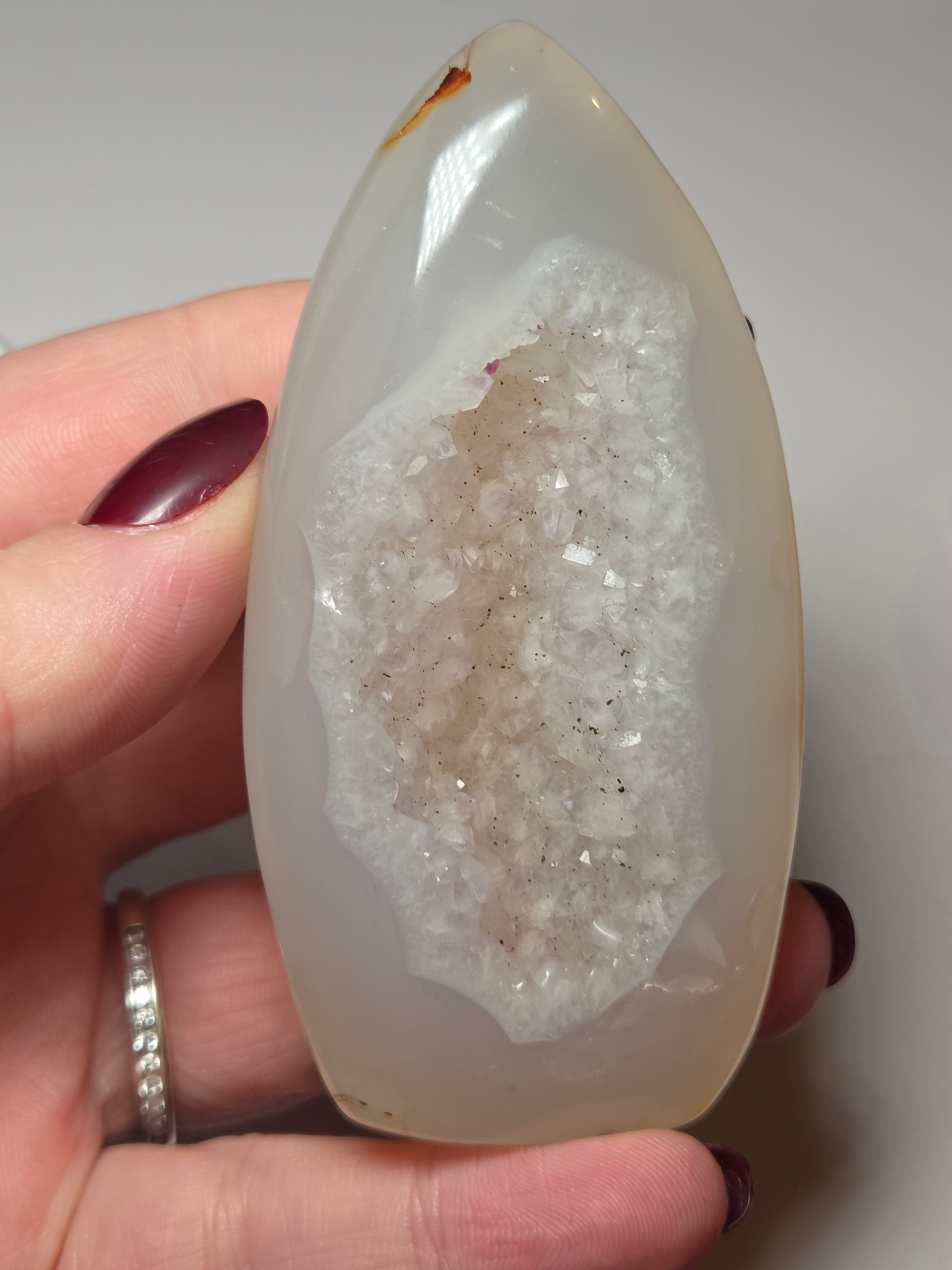 Beautiful Large Duzy crystal Agate freeform