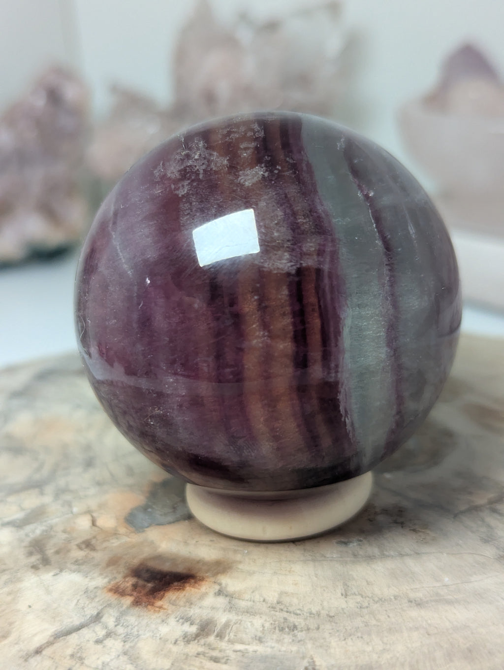 Fluorite crystal sphere