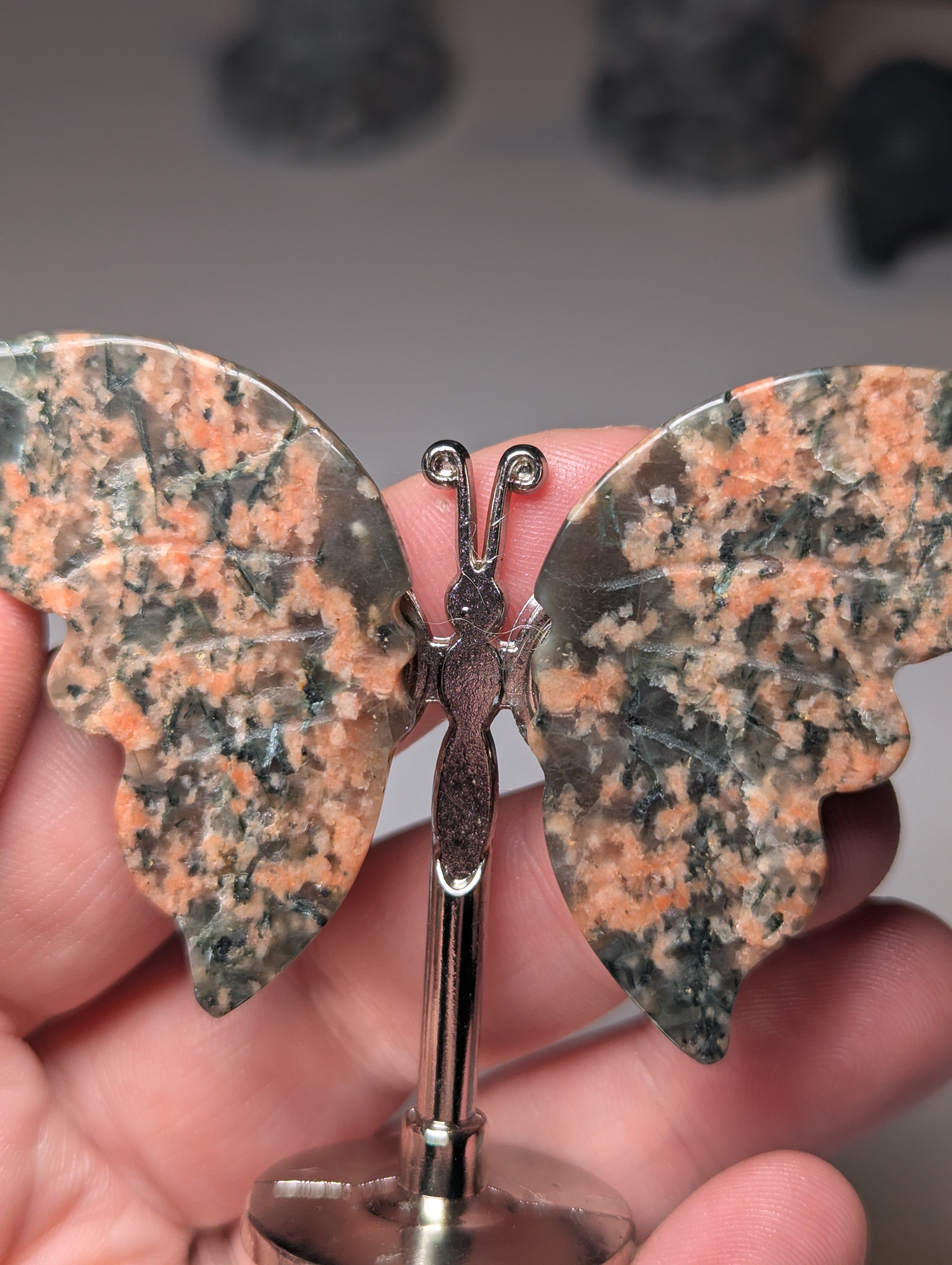 Crystal butterfly carving