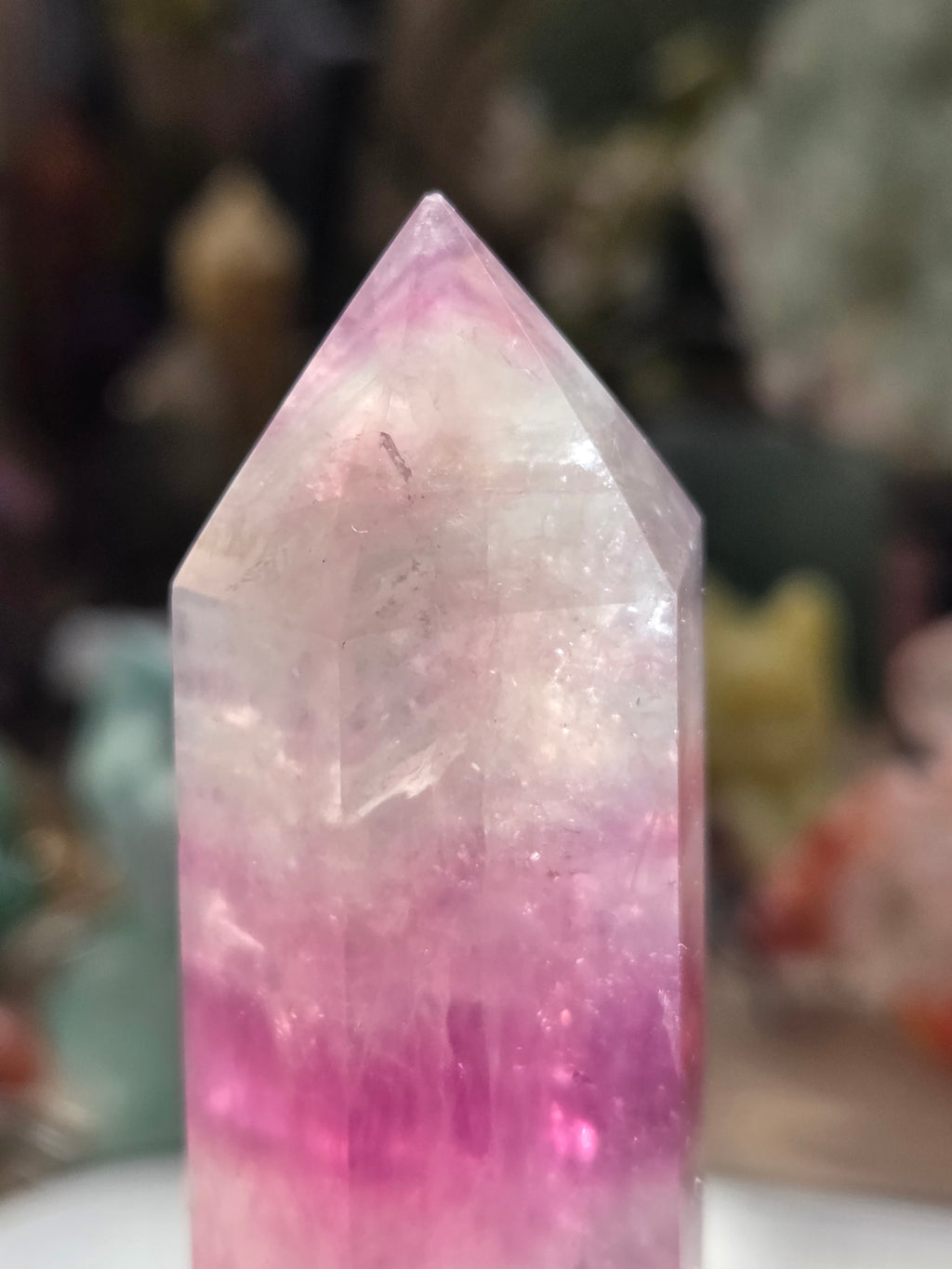 Pastal flourite crystal tower