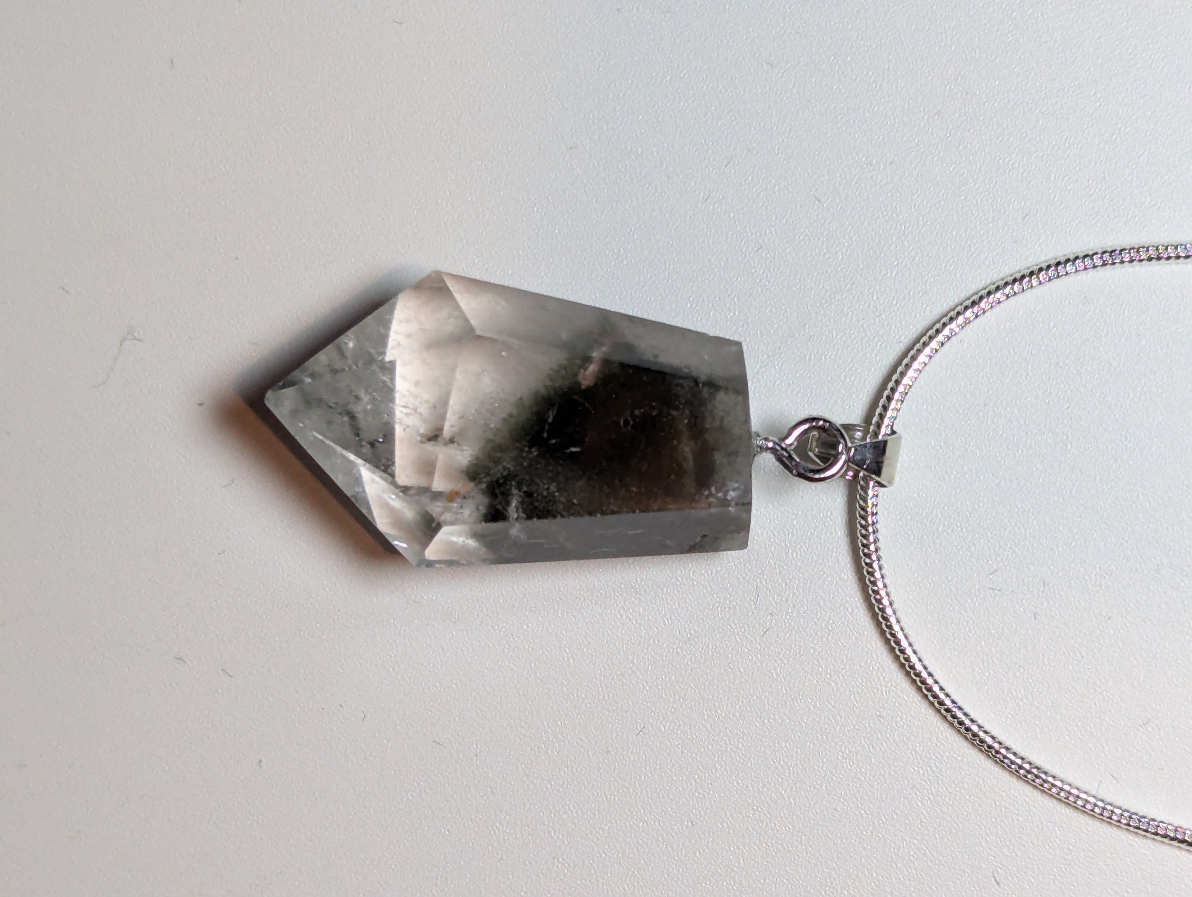 Garden quartz crystal handmade necklace