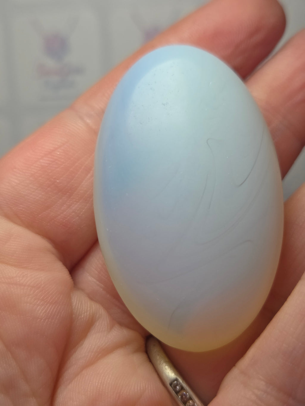Opalite crystal palm stone