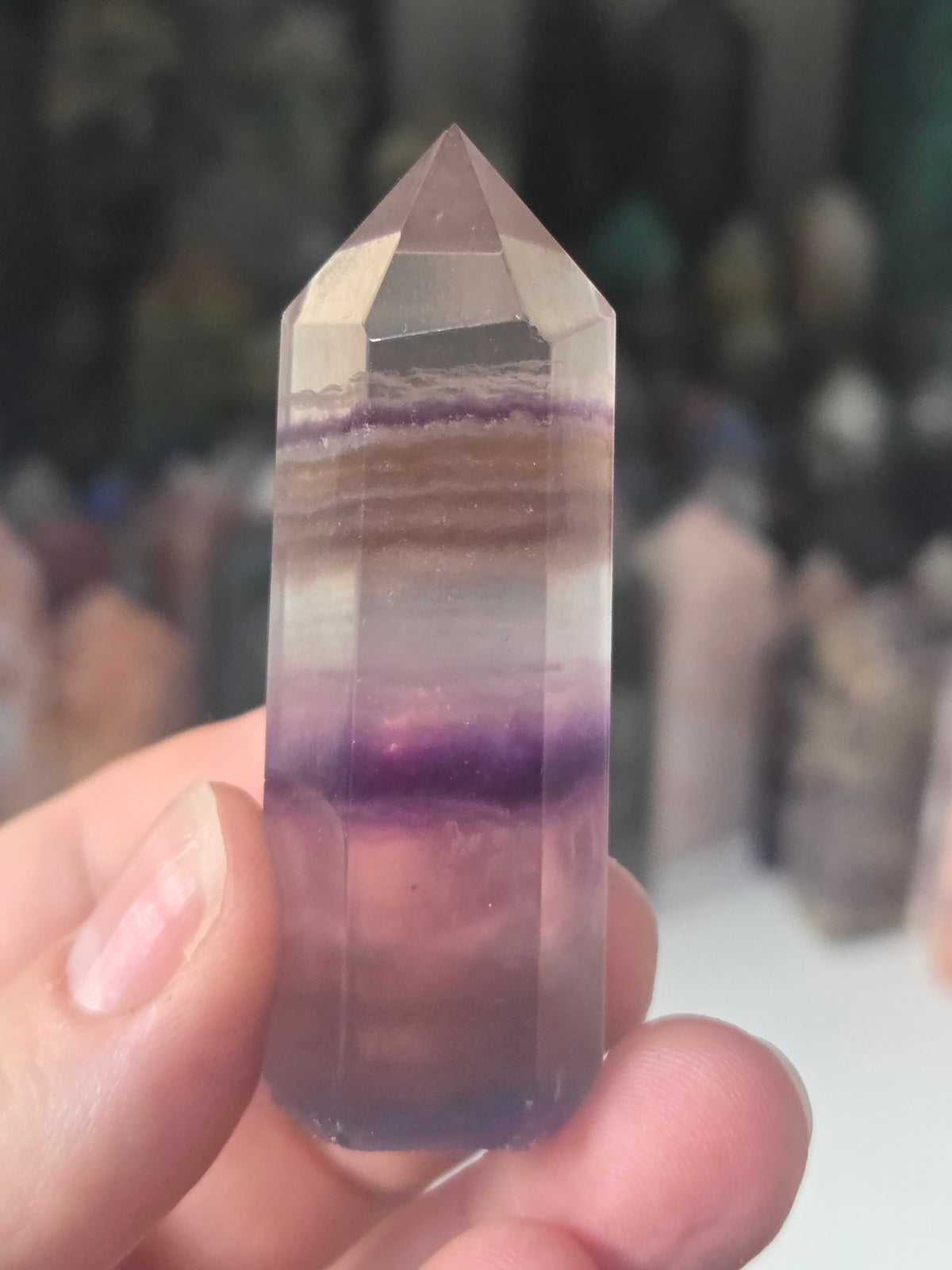 Flourite crystal tower