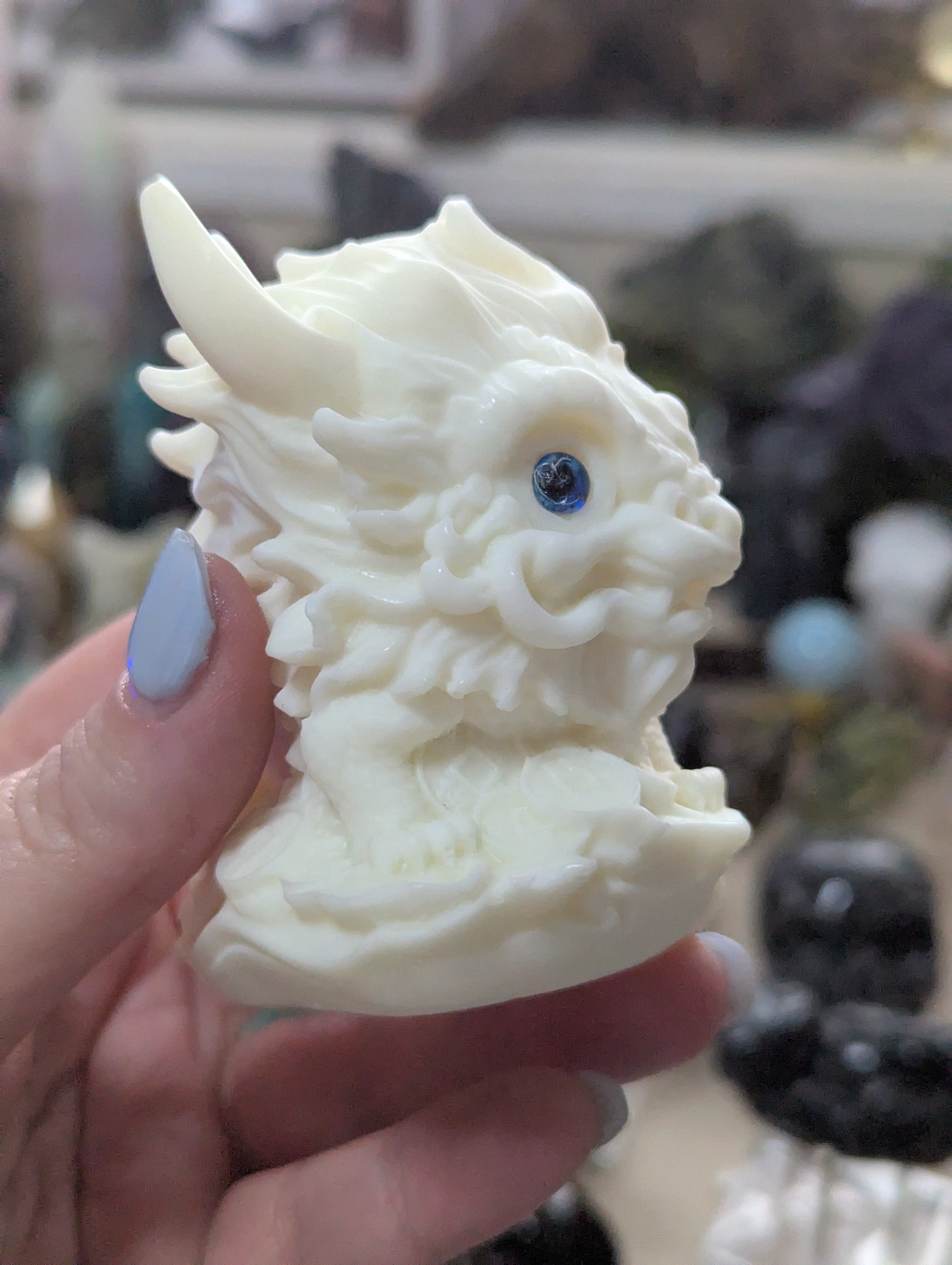 Amazing ivory nut foo dog carving