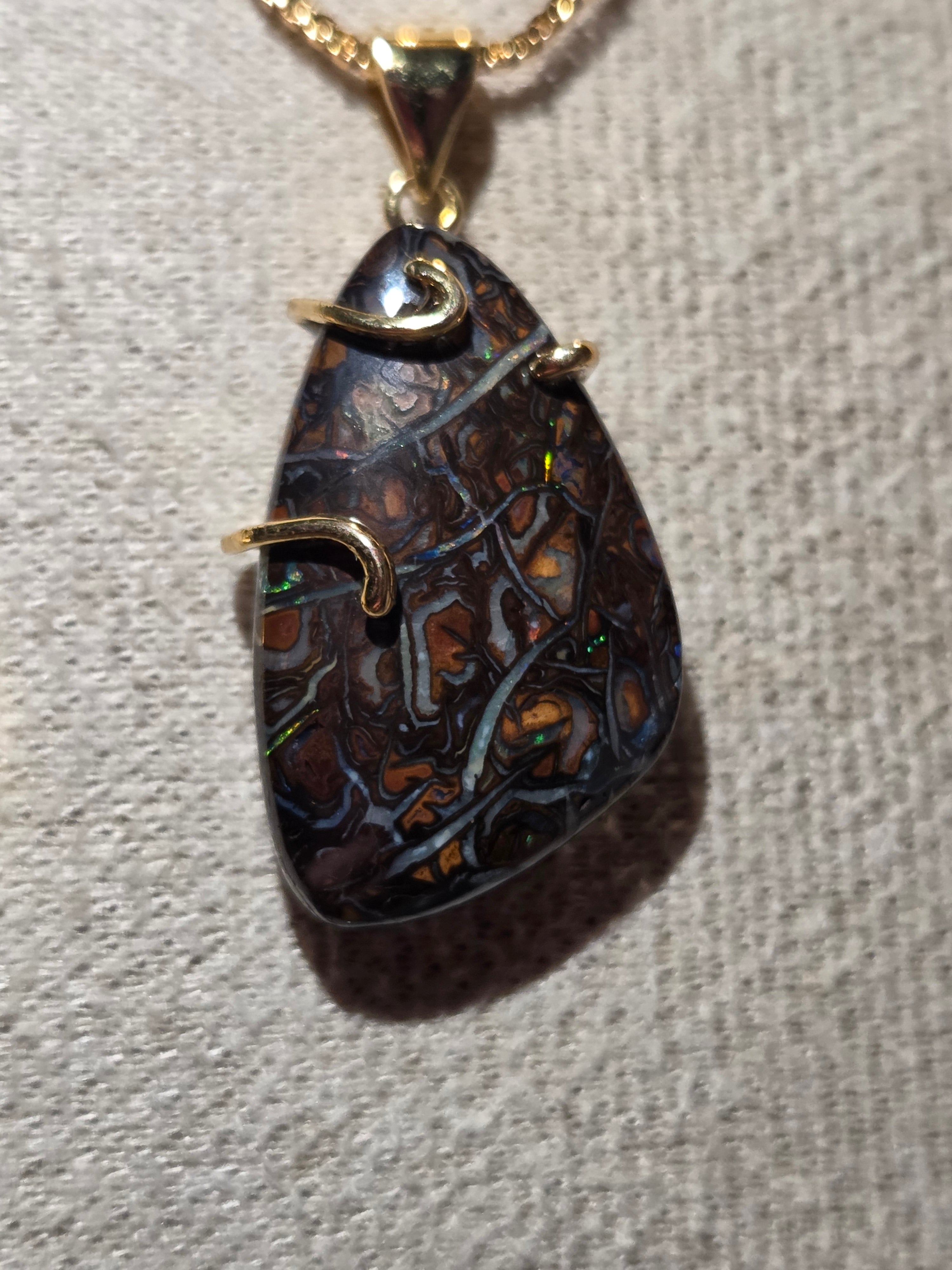 Amazing high quality S925 bolder opal necklace