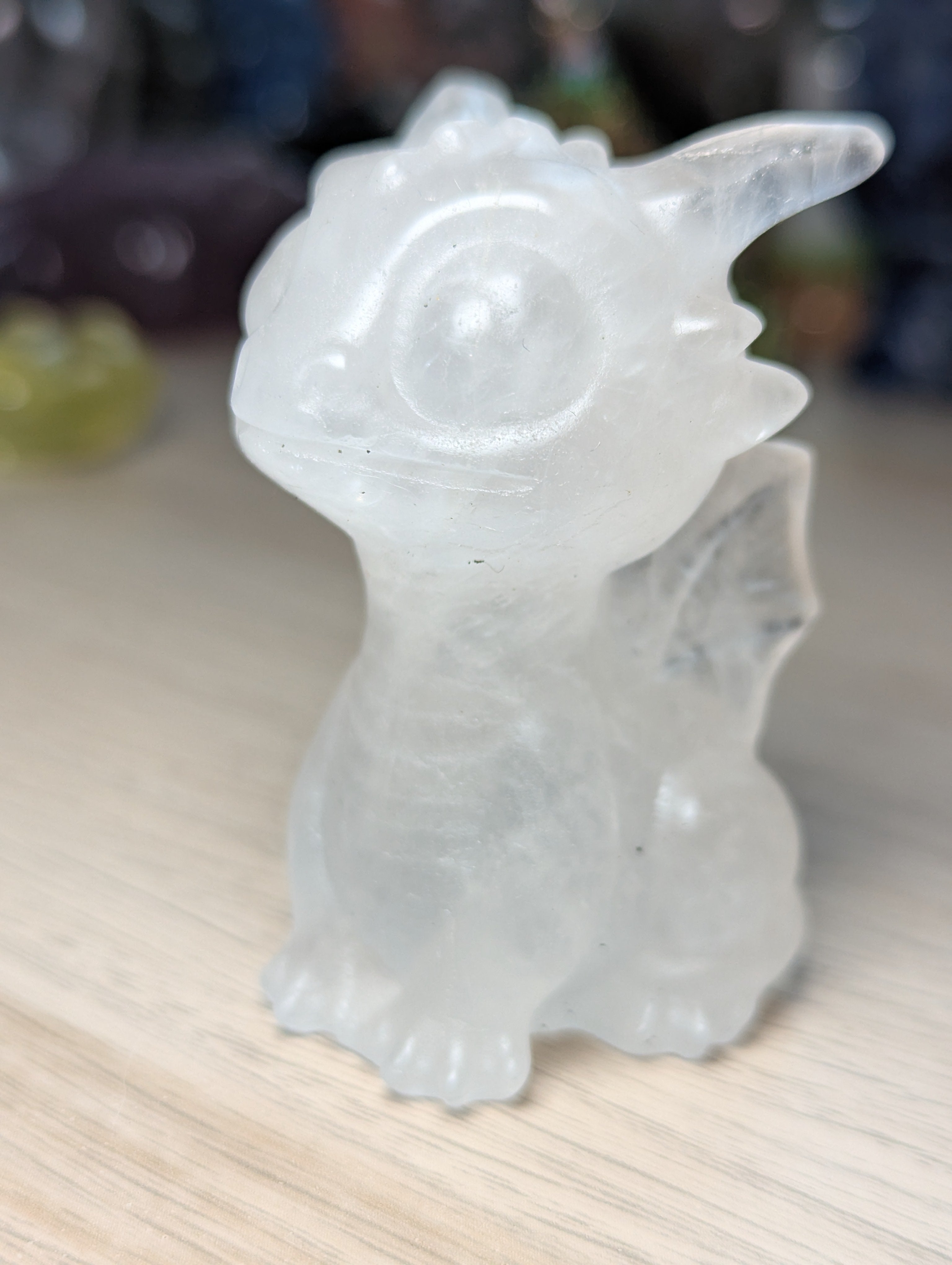 crystal dragon carving