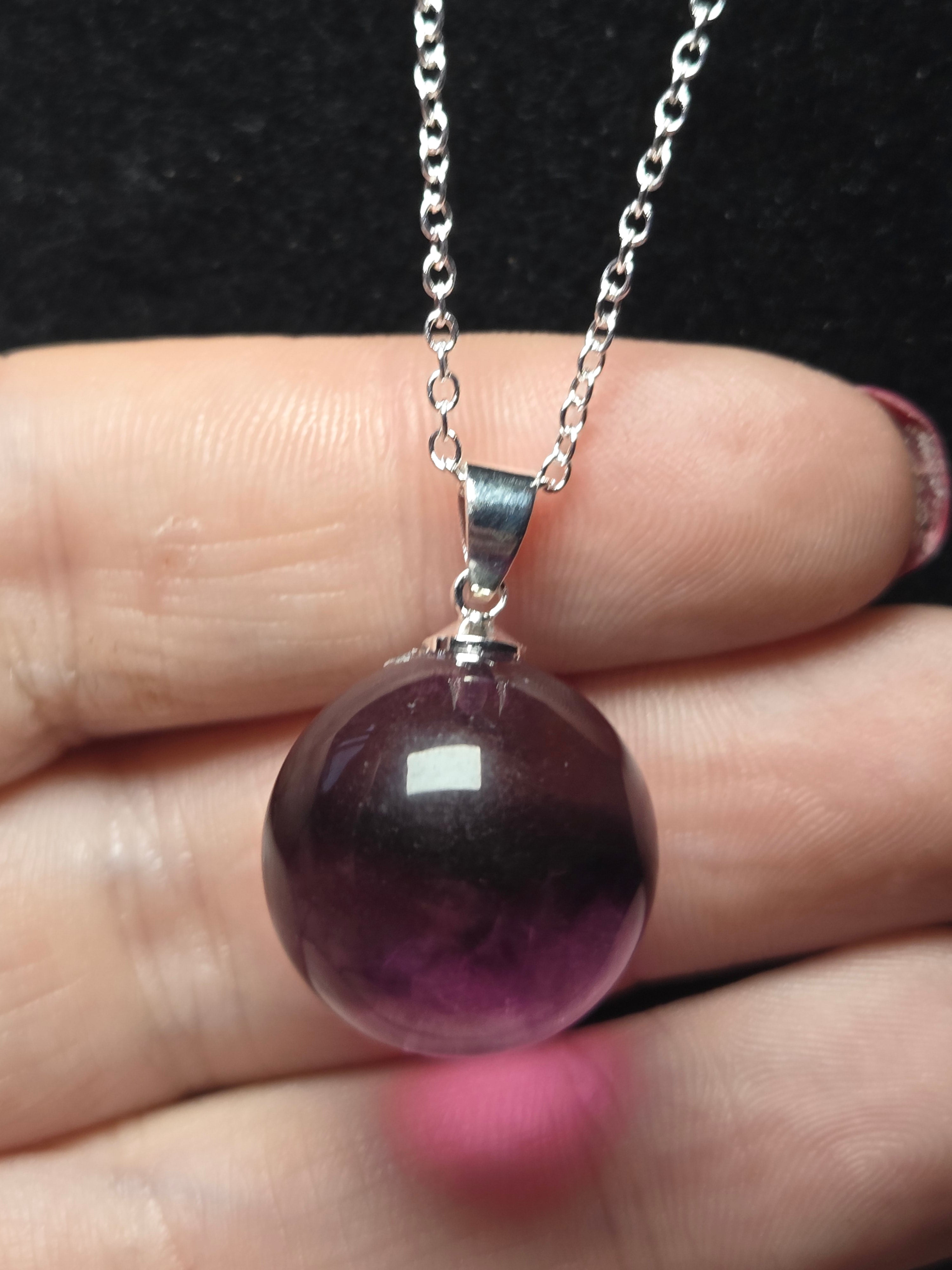 S925 Crystal  sphere necklace