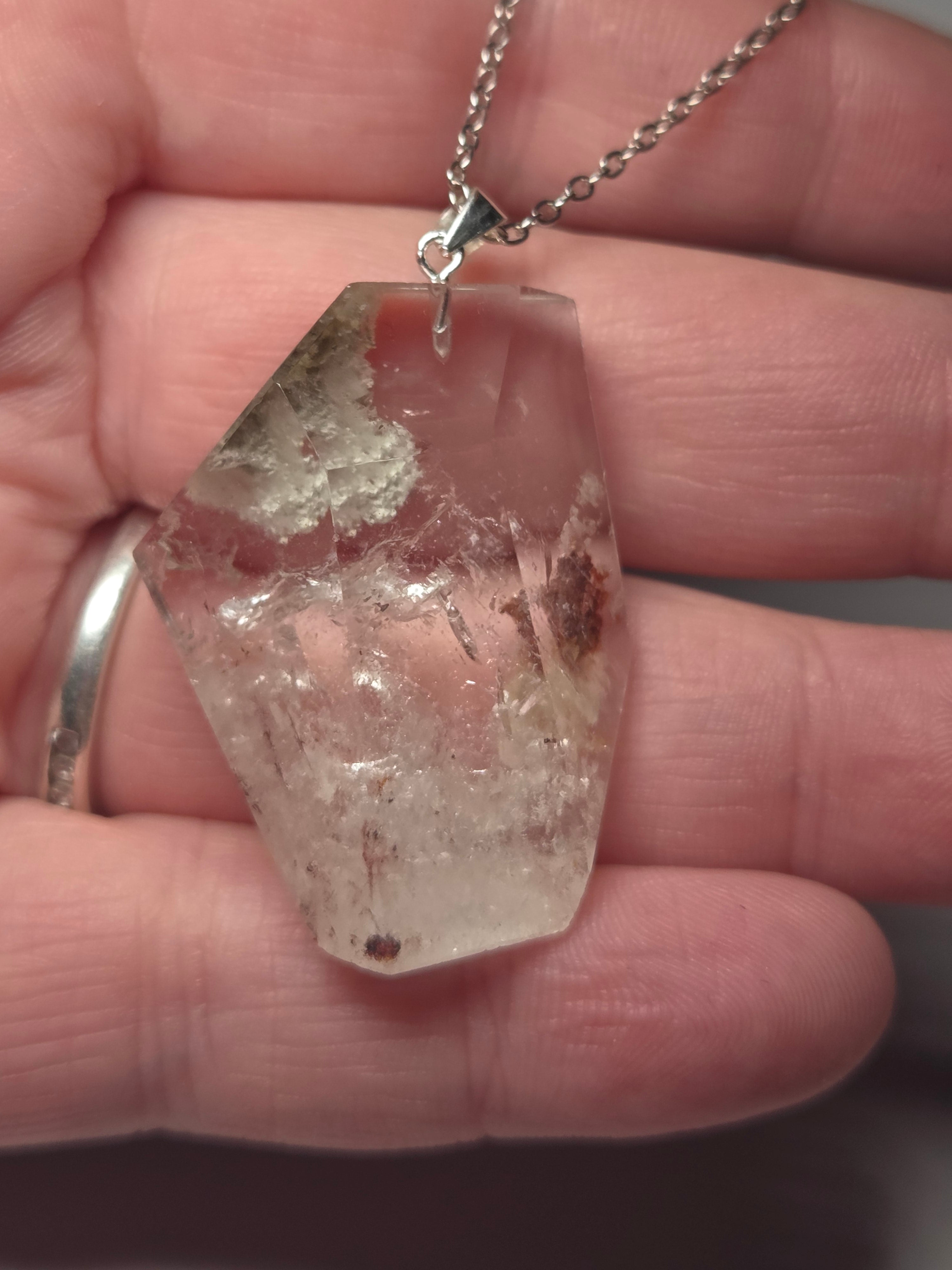 Grade A Garden quartz crystal handmade necklace