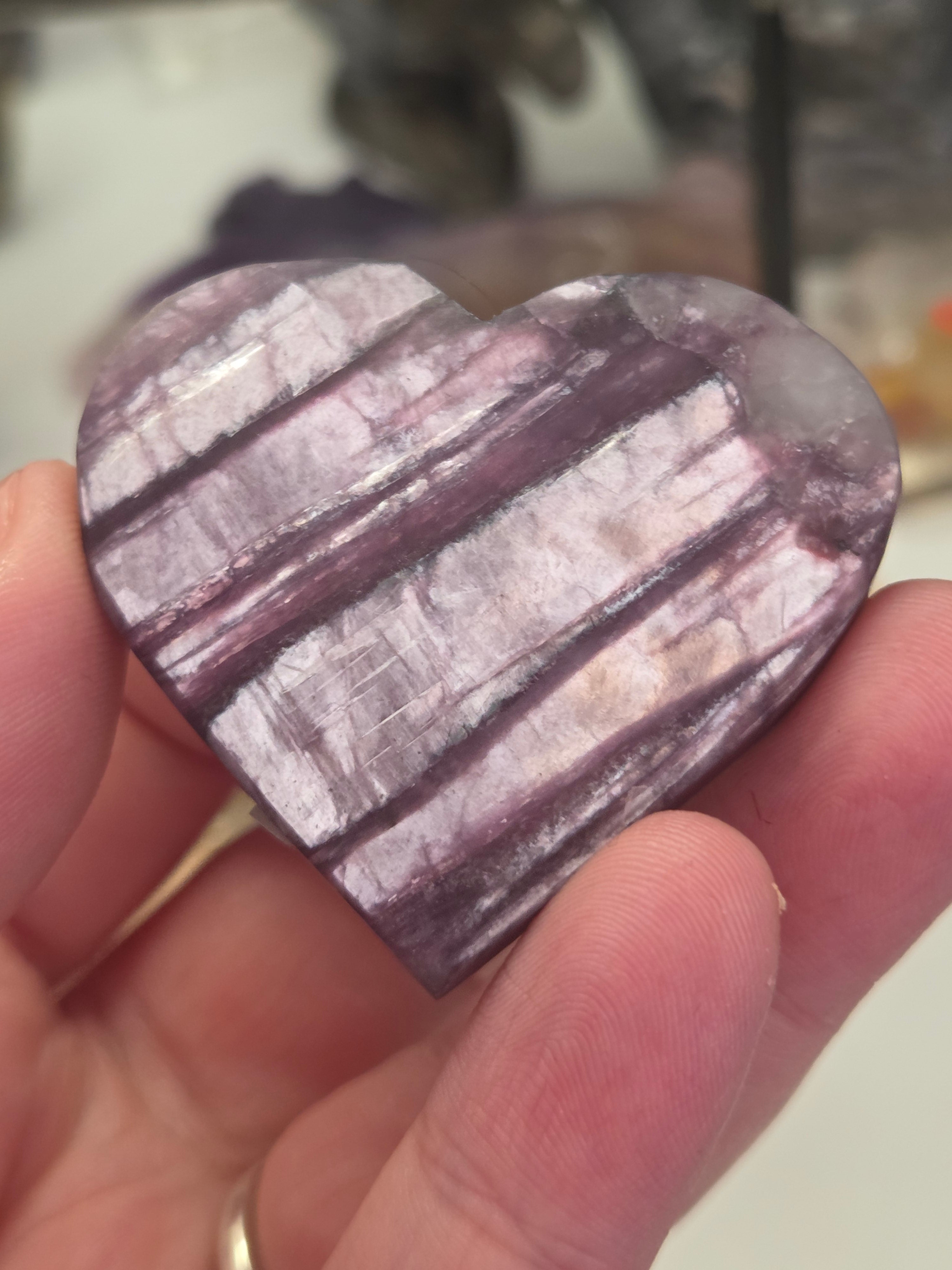 Purple Mica crystal heart